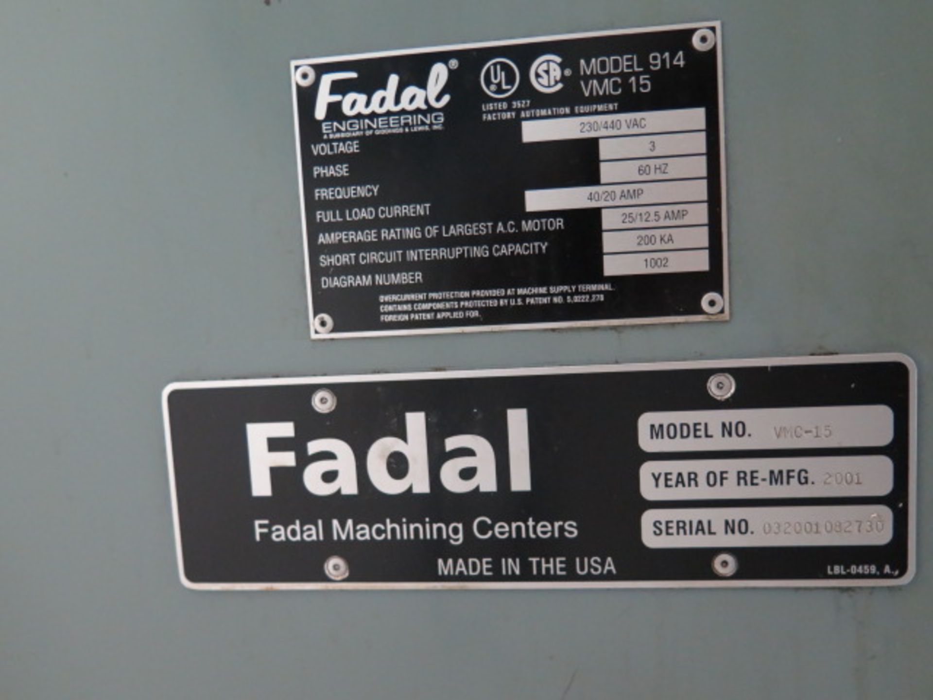 2001 Fadal VMC15 4-Axis CNC VMC s/n 032001082730 w/ Fadal CNC88 Controls, 21-Station ATC, SOLD ASI S - Image 12 of 14