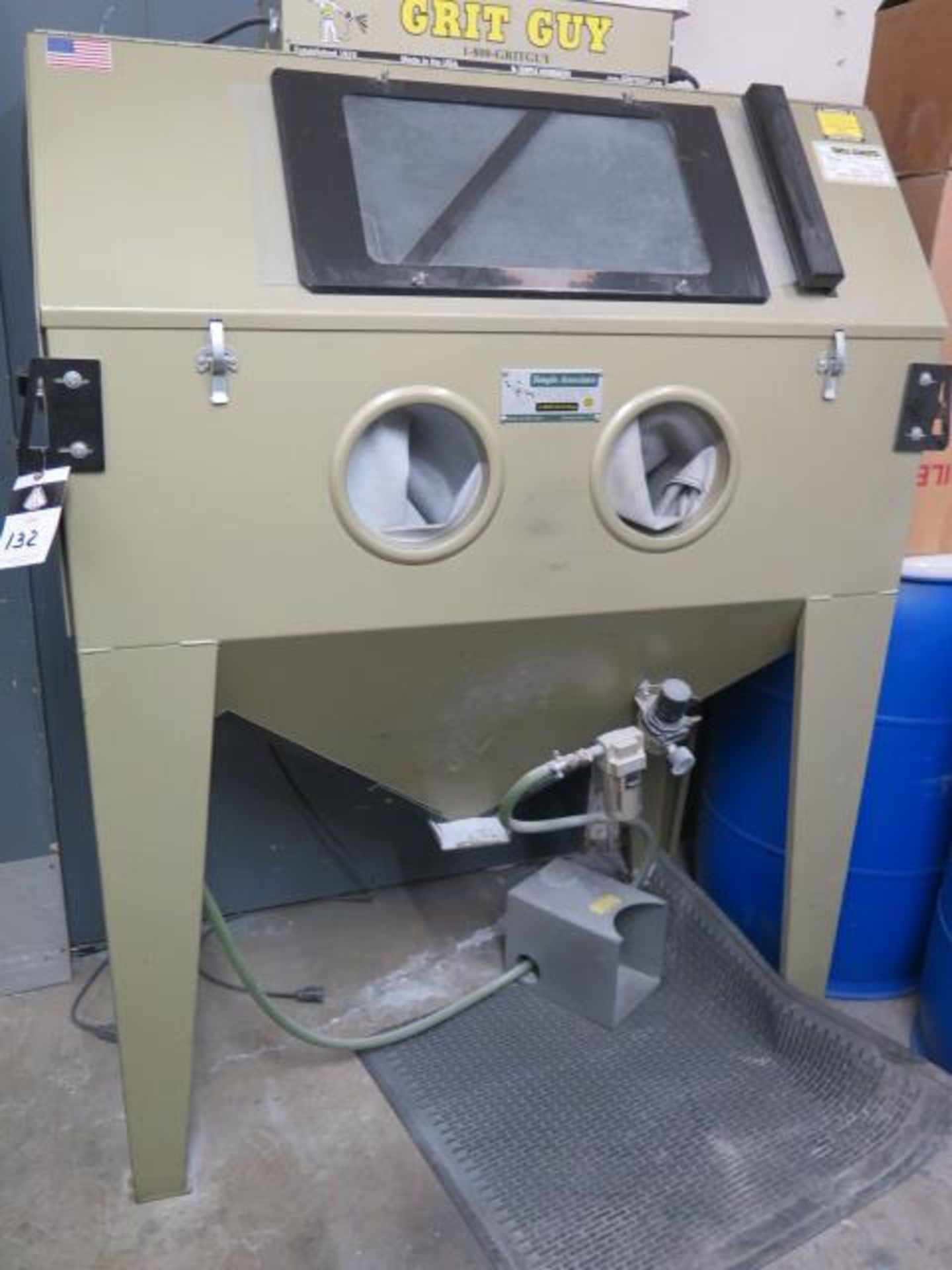 Temple Associates “Grit-Guy” Dry Blast Cabinet w/ Dust Collector (SOLD AS-IS - NO WARRANTY)