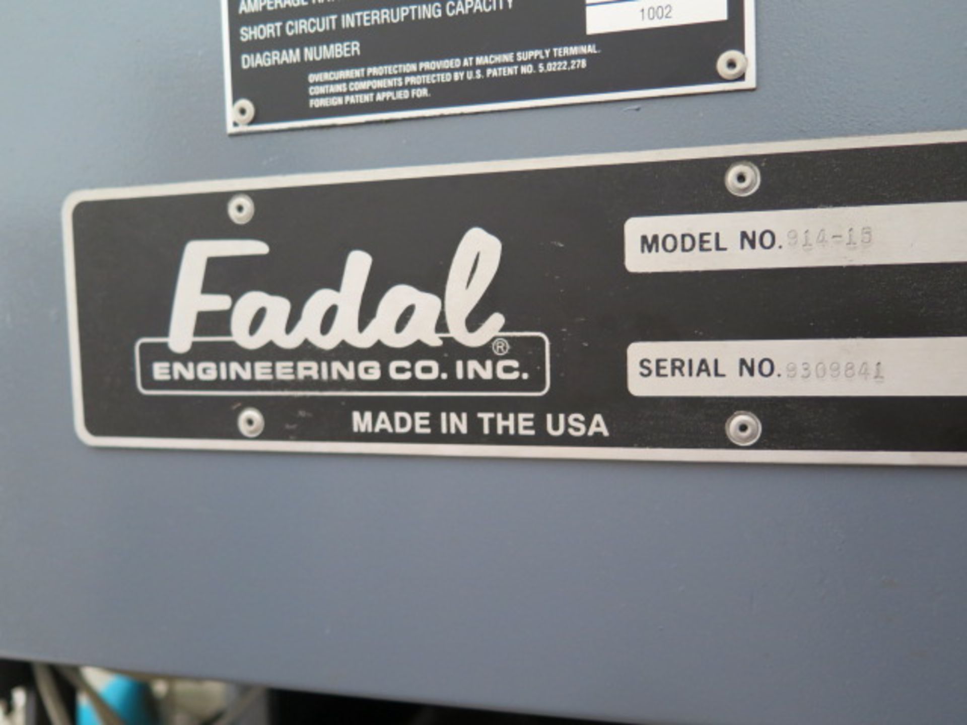 Fadal VMC15 4-Axis CNC Vertical Machining Center s/n 9309841 w/ Fadal Multi Processor CNC,SOLD AS IS - Image 15 of 15