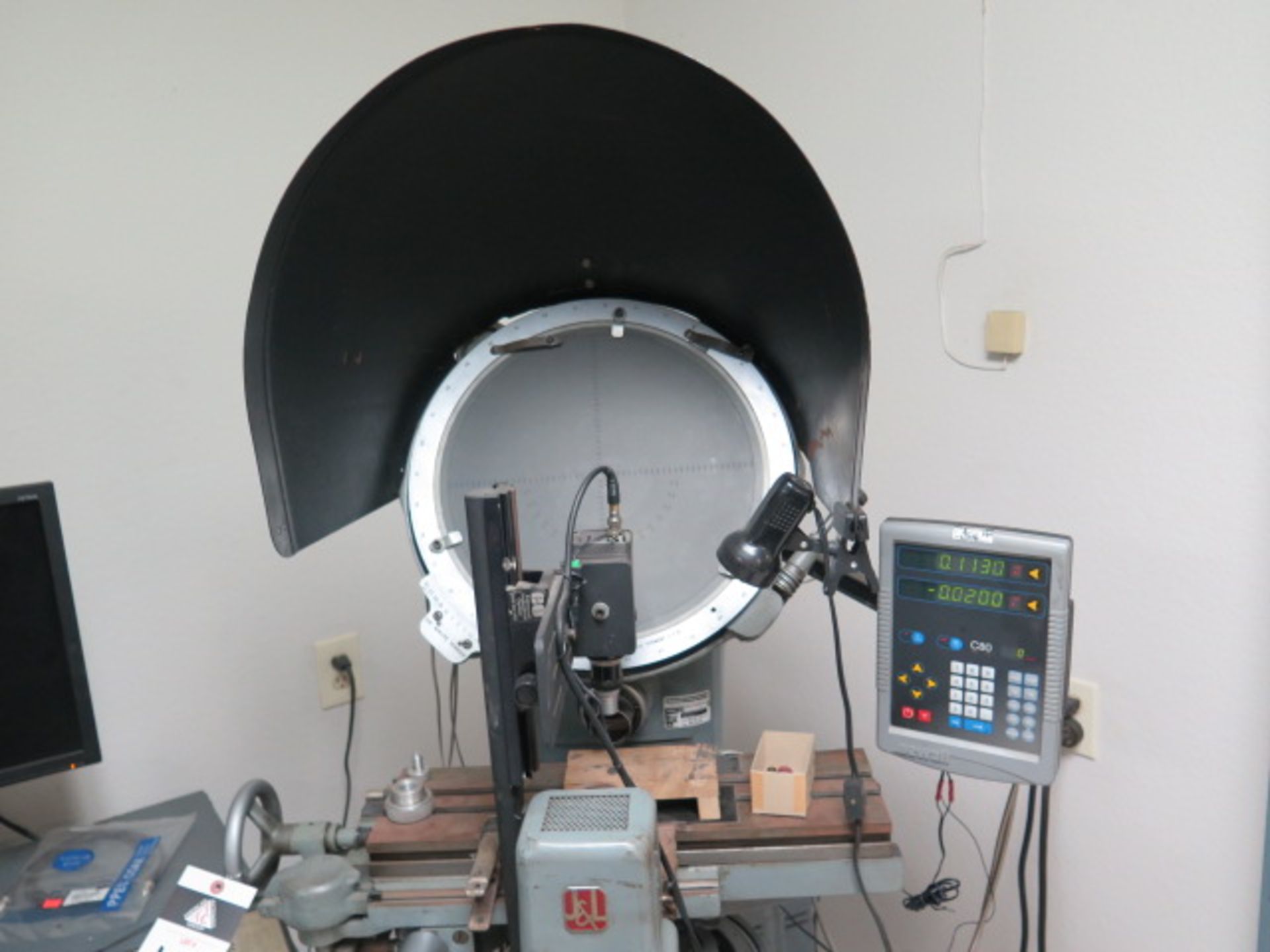 Jones & Lamson PC-14 14” Optical Comparator w/ Video Measuring System, Newall C80 DRO, SOLD AS IS - Image 2 of 11