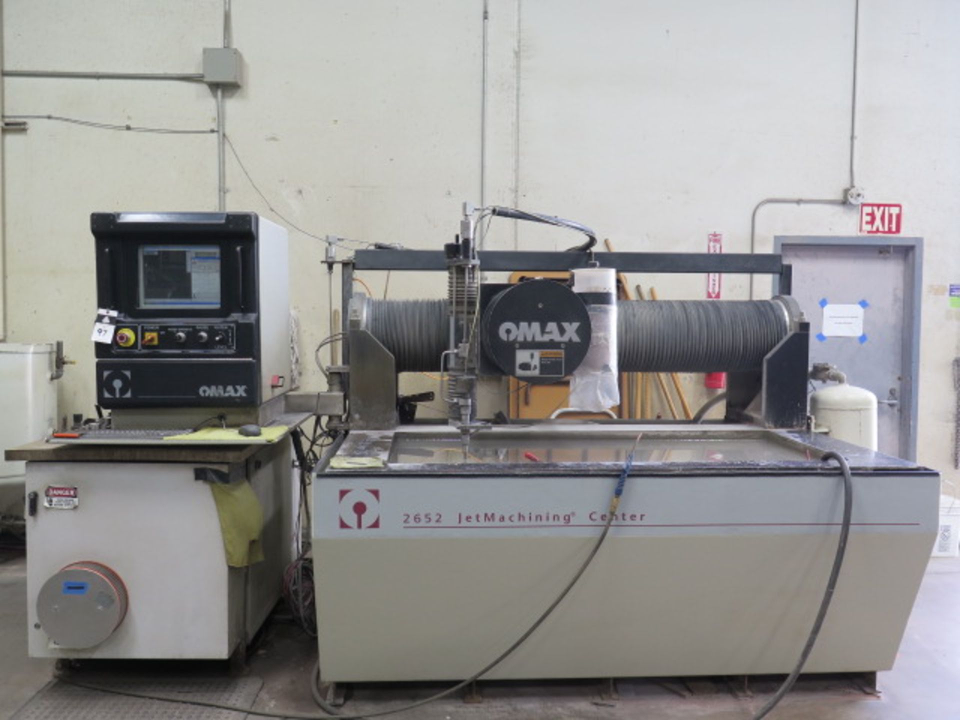 Omax mdl. 2652 2’ x 4’ CNC WaterJet Machine s/n B511824 w/ Omax MAKE Precision Velocity, SOLD AS IS