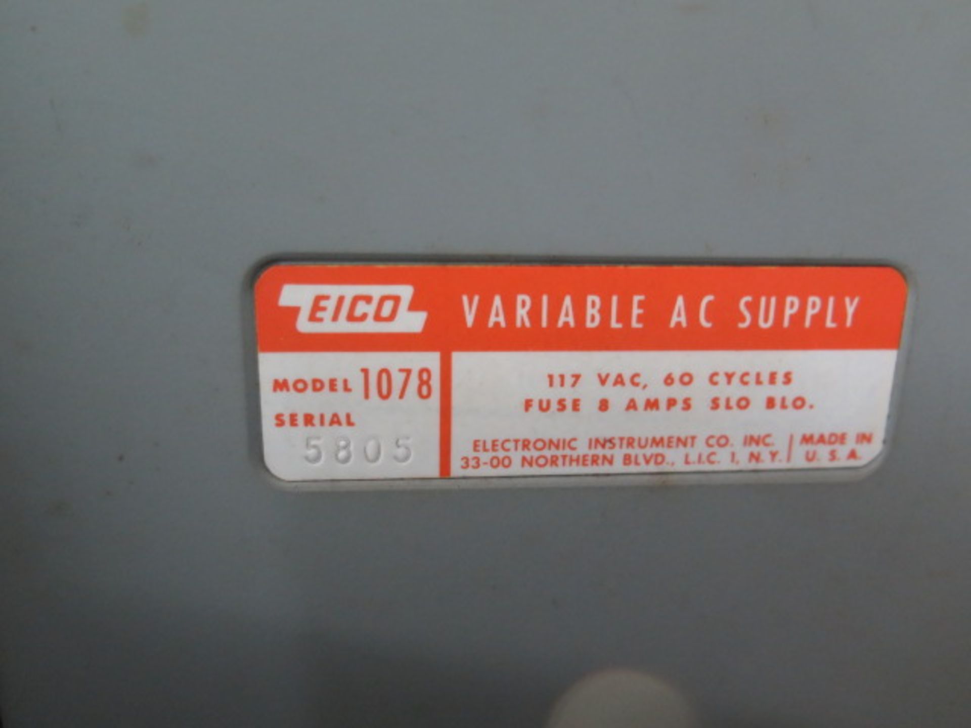 Eico 1078 AC and 1064 DC Power Supplies (2) (SOLD AS-IS - NO WARRANTY) - Image 6 of 6