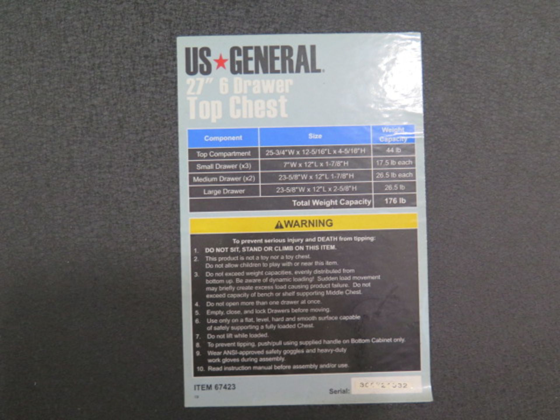 US General Roll-A-Way Tool Box w/ Misc (Second Location) (SOLD AS-IS - NO WARRANTY) - Image 7 of 7