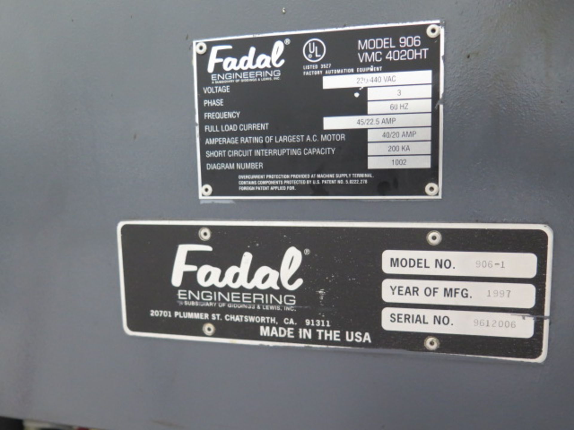 1997 Fadal VMC4020 4-Axis CNC VMC s/n 9612006 w/ Fadal Multi Processor CNC, SOLD AS IS - Image 12 of 14