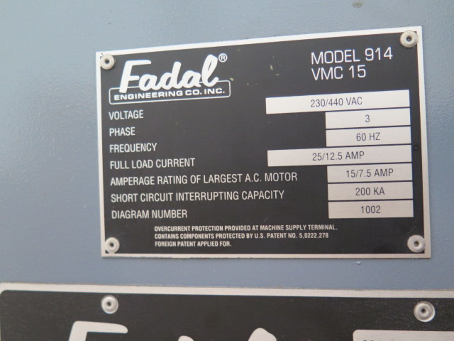 Fadal VMC15 4-Axis CNC Vertical Machining Center s/n 9309841 w/ Fadal Multi Processor CNC,SOLD AS IS - Image 14 of 15