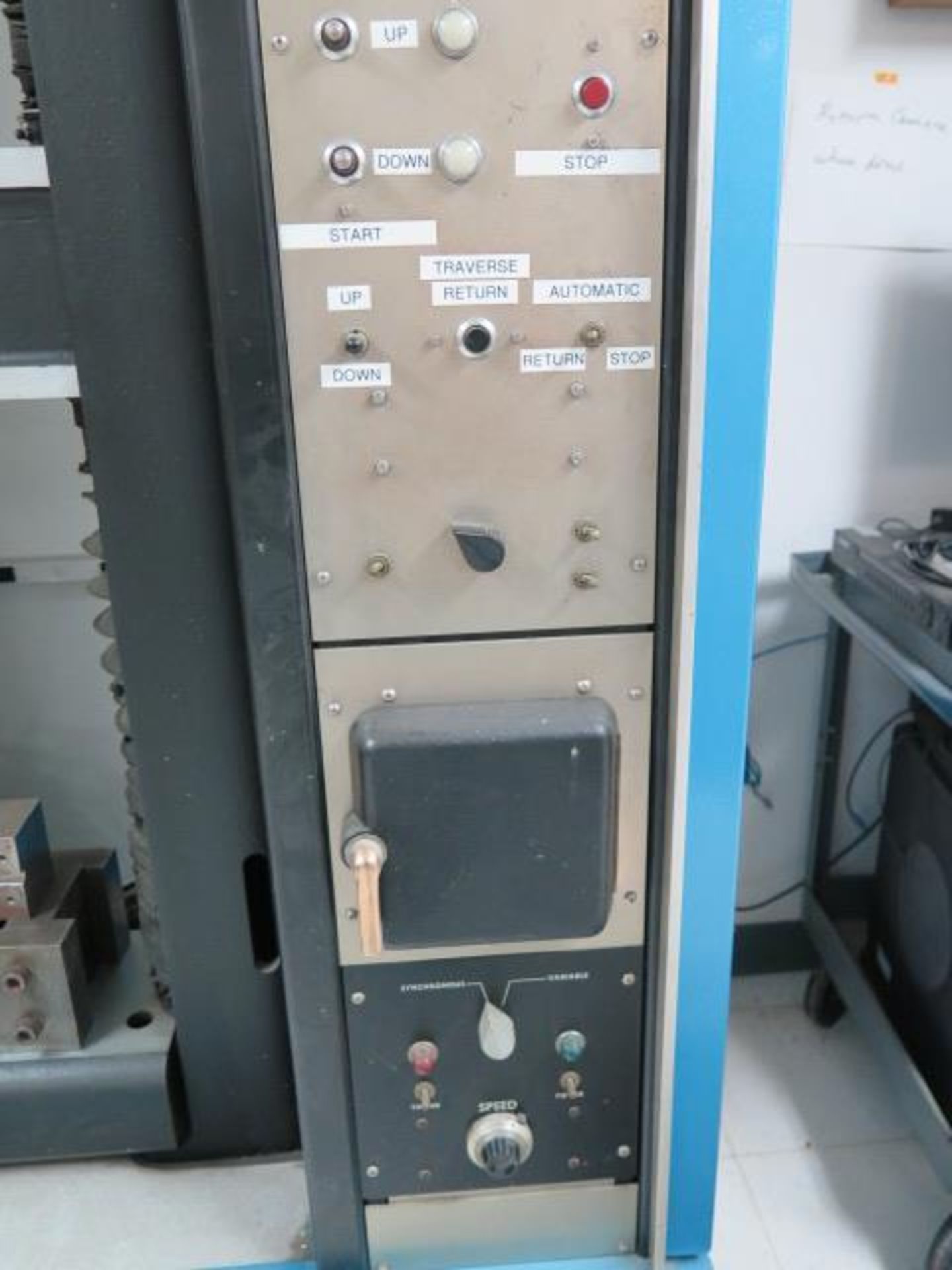 Instron Universal Tension and Compression Testing w/ Instron Controls, Test Fixtures, SOLD AS IS - Image 8 of 29