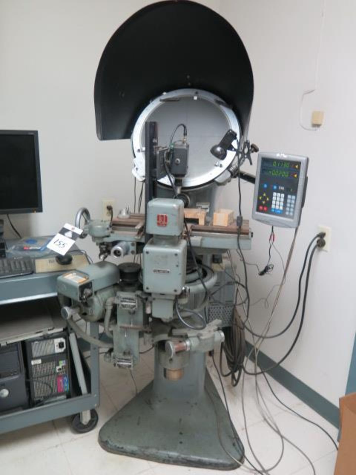 Jones & Lamson PC-14 14” Optical Comparator w/ Video Measuring System, Newall C80 DRO, SOLD AS IS