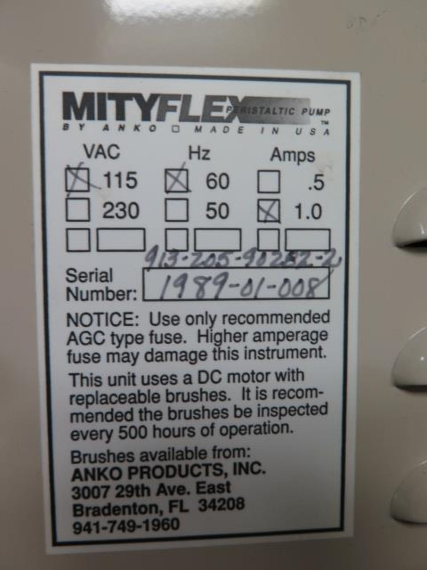 MityFlex Peristaltic Pump (SOLD AS-IS - NO WARRANTY) - Image 7 of 7