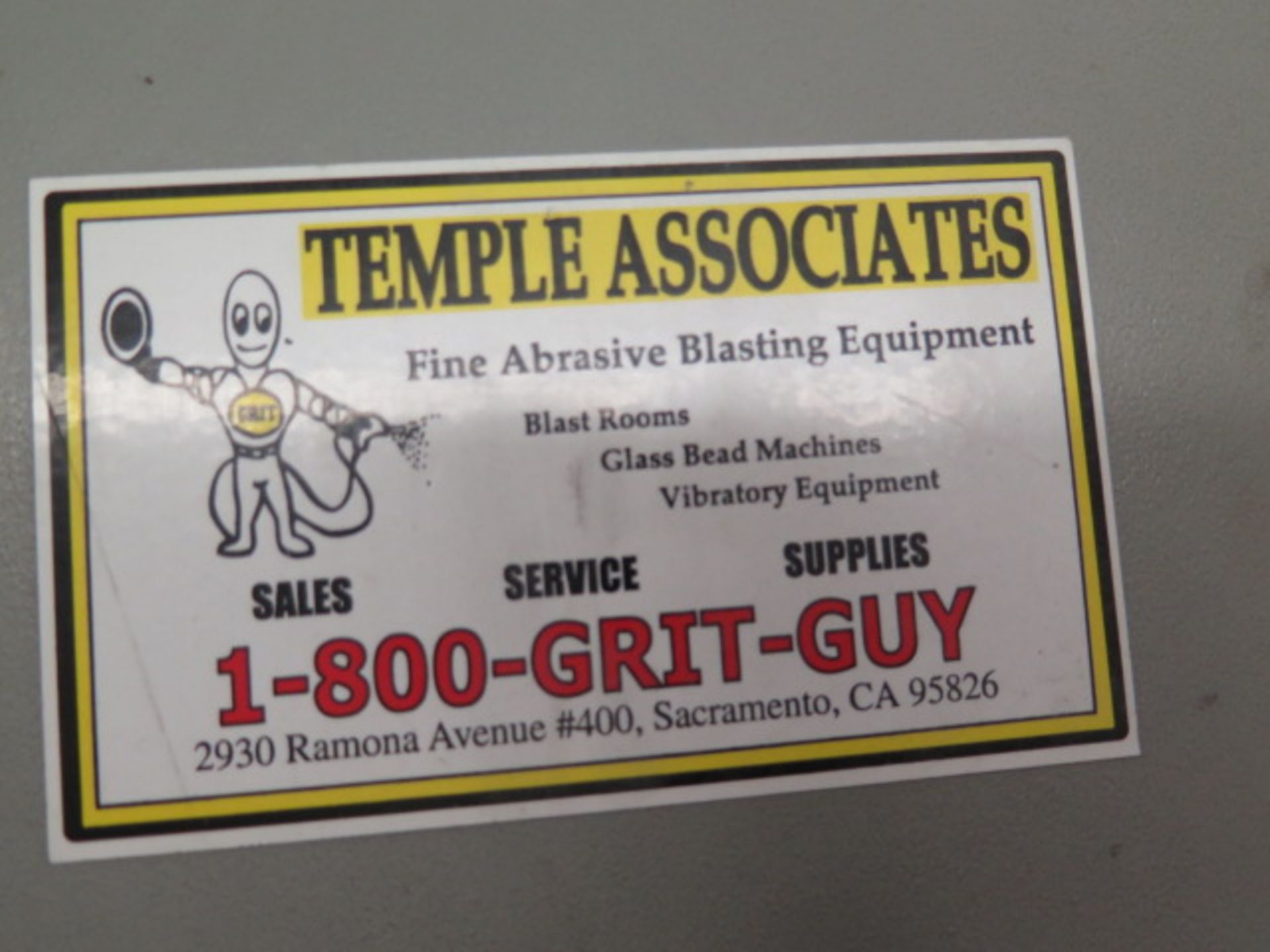 Temple Associates “Grit-Guy” Dry Blast Cabinet w/ Dust Collector (SOLD AS-IS - NO WARRANTY) - Image 7 of 7