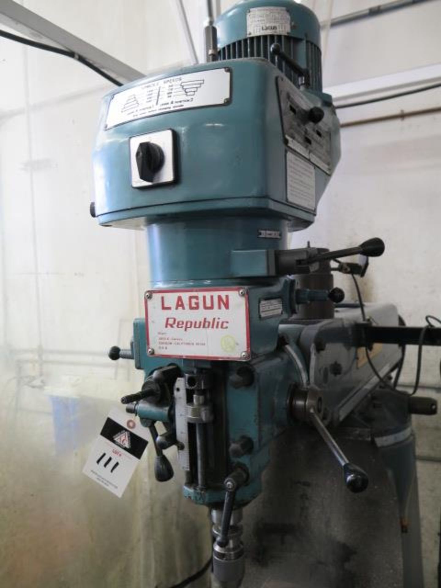 Lagun Vertical Mill s/n 11407 w/ Mitutoyo DRO, 2Hp Motor, 55-2940 RPM, 8-Spd, Chrome Ways,SOLD AS IS - Image 3 of 7