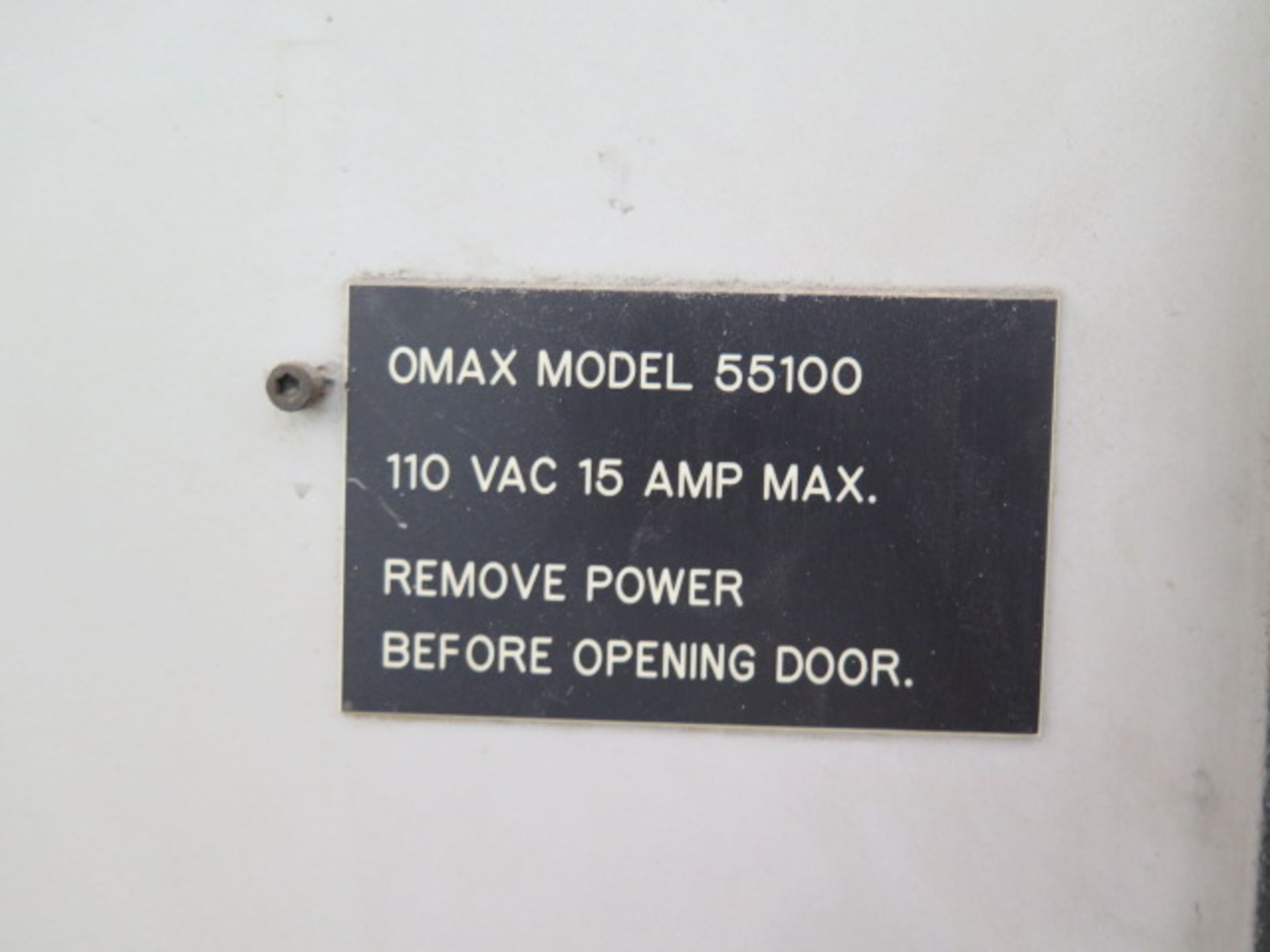 Omax mdl. 55100 5’ x 10’ CNC WaterJet Machine s/n B511750 w/ Omax MAKE Precision Velocity,SOLD AS IS - Image 12 of 24