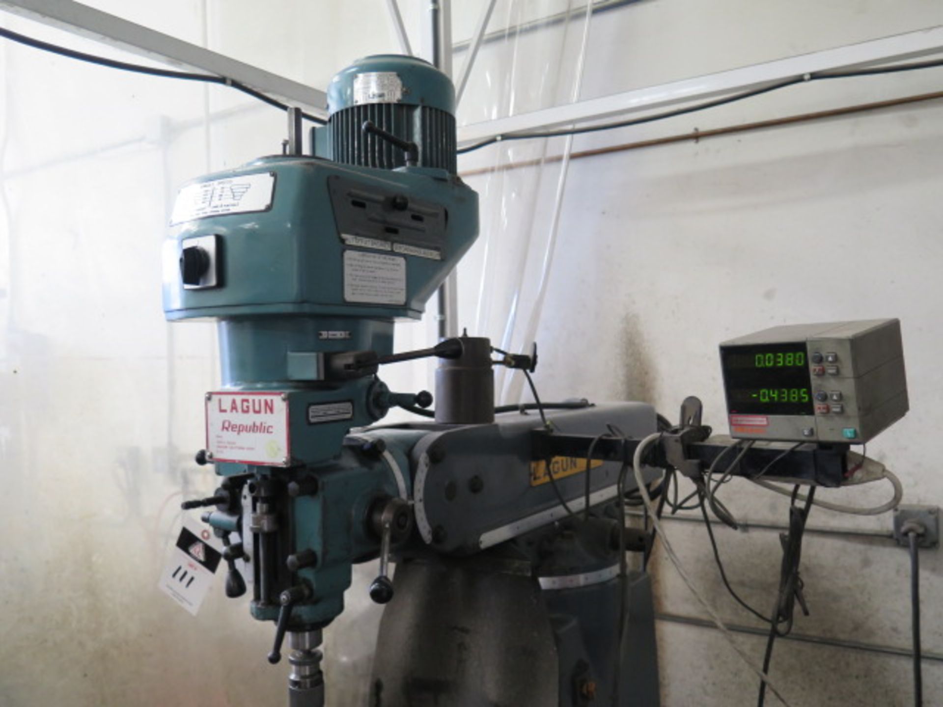 Lagun Vertical Mill s/n 11407 w/ Mitutoyo DRO, 2Hp Motor, 55-2940 RPM, 8-Spd, Chrome Ways,SOLD AS IS - Image 2 of 7