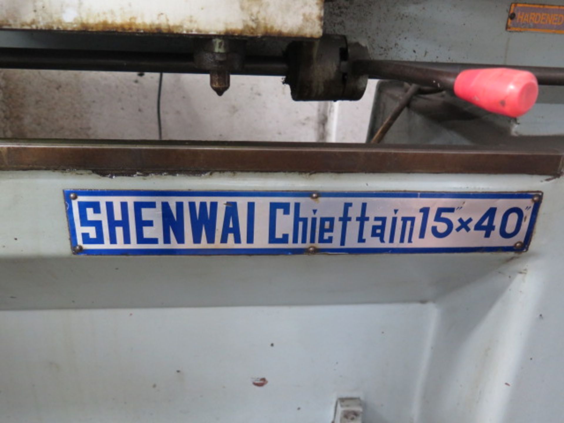 SW Shenwai “Chieftain” 15” x 40” Geared Head Gap Lathe s/n 10449 w/ 40-1800 RPM, Inch/mm, SOLD AS IS - Image 10 of 12