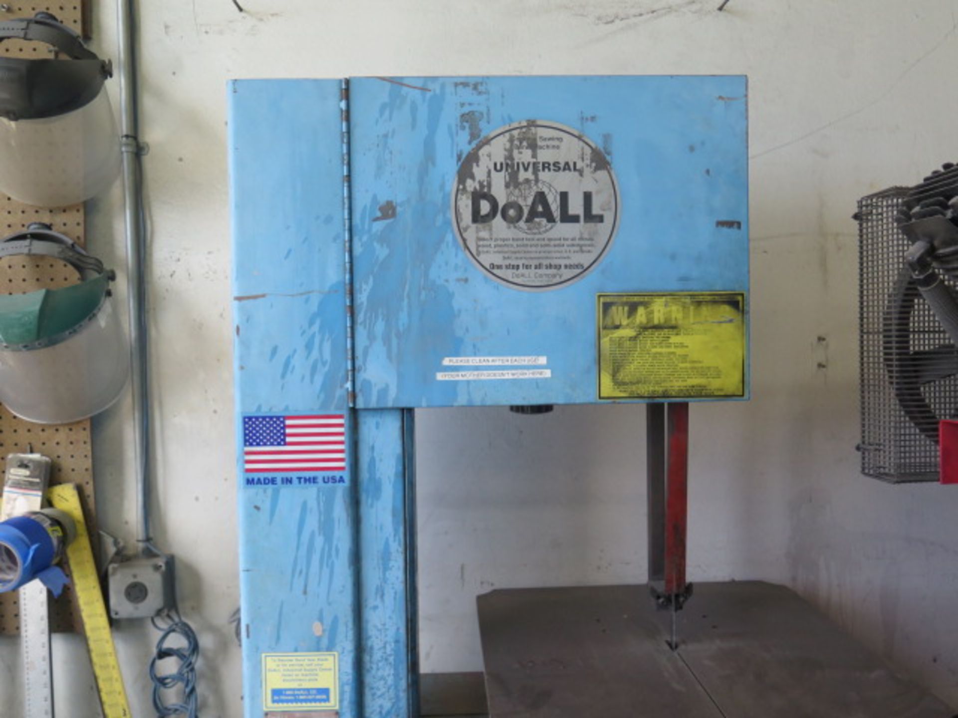 DoAll mdl. 1612-U 16” Vertical Saw s/n 493-92162 w/ 23-3000 RPM, 24”x 24” Miter Table, SOLD AS IS - Image 2 of 5