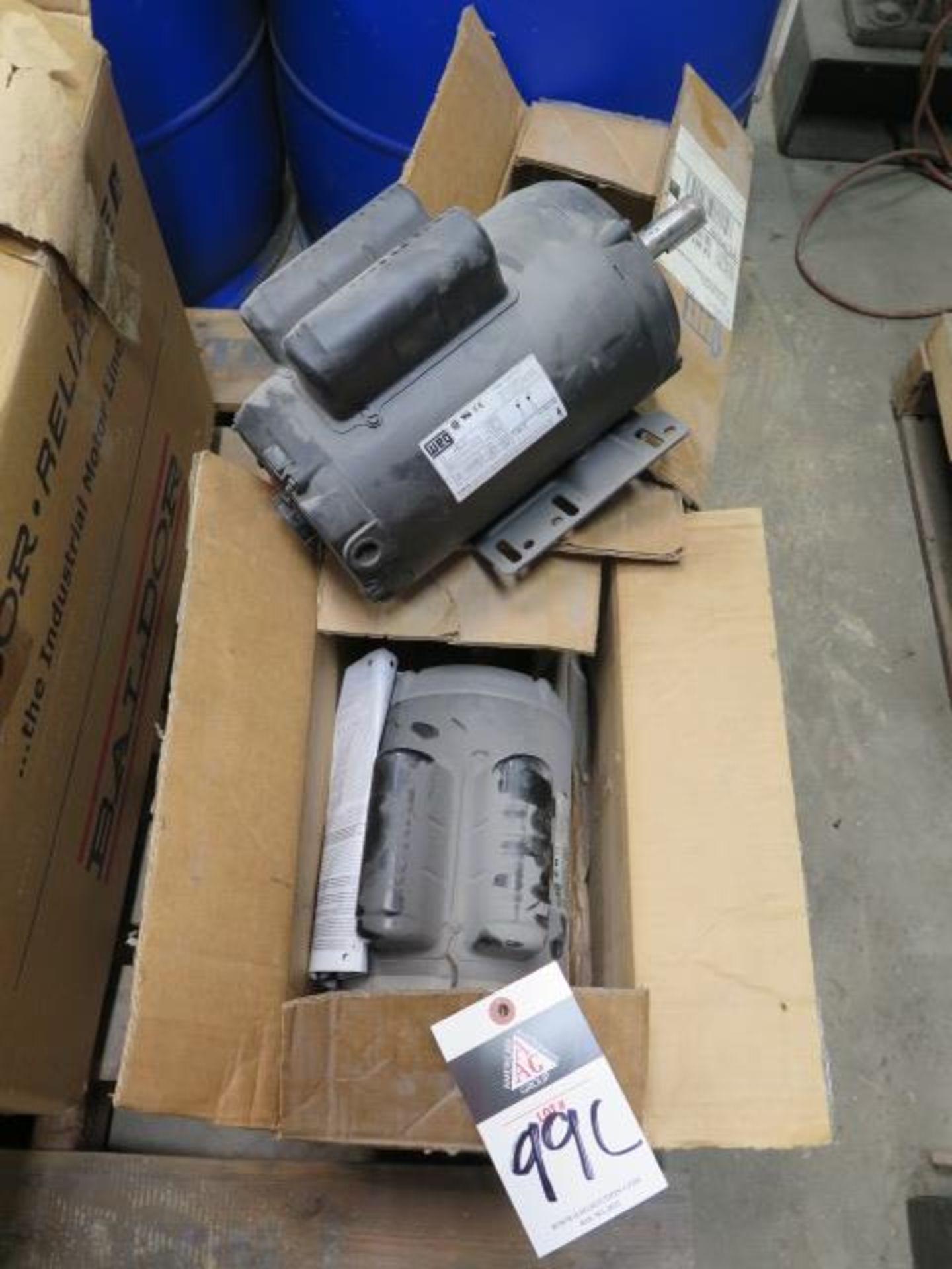 4Hp Motors (2) (NEW - FOR OMAX PRIMING PUMP) (SOLD AS-IS - NO WARRANTY)
