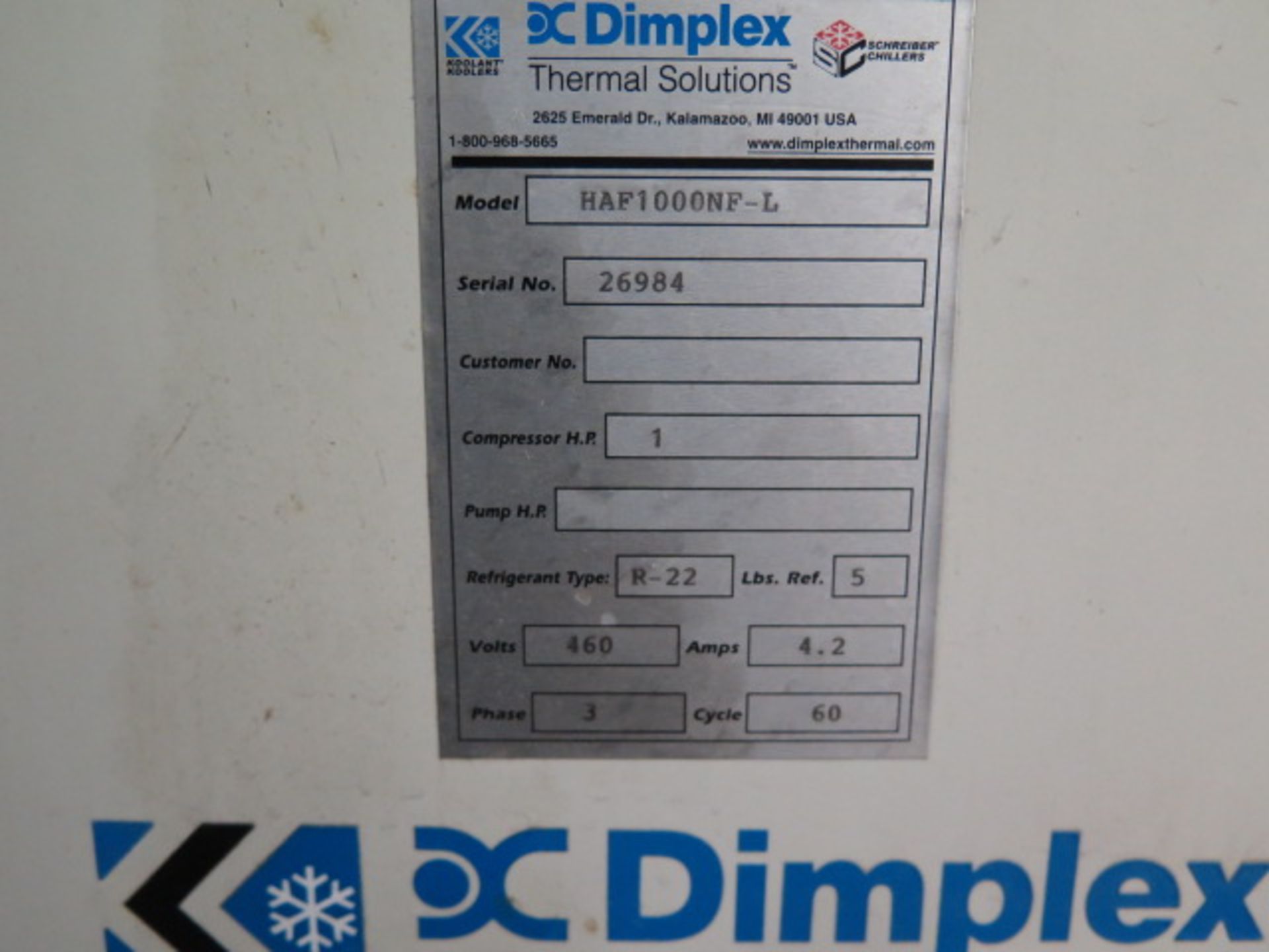DC Dimplex / Koolant Koolers Chiller Unit (NEW UNIT For Omax WaterJets) (SOLD AS-IS - NO WARRANTY) - Image 6 of 6