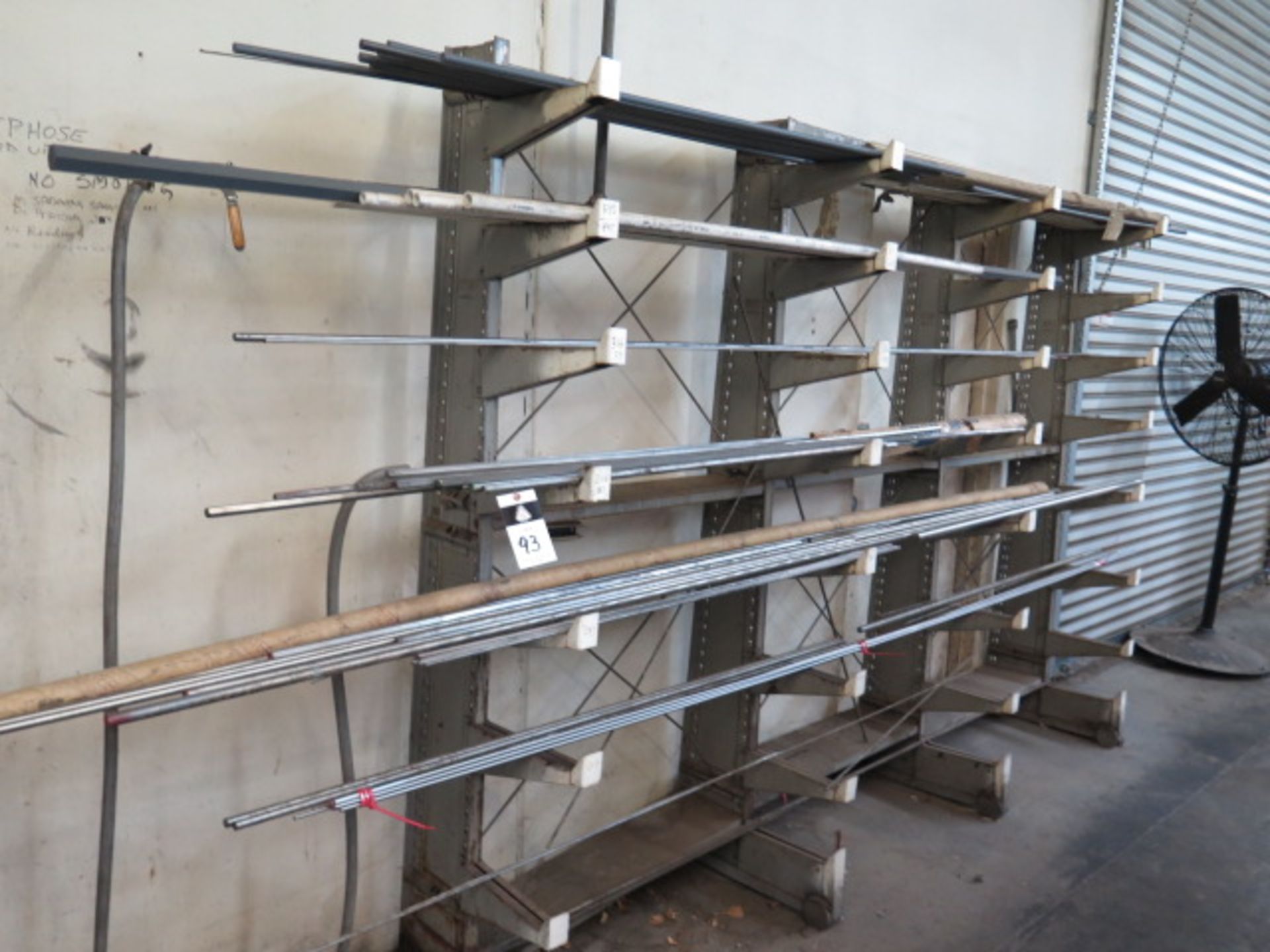 Misc Bar Stock w/ Cantilever Material Rack (SOLD AS-IS - NO WARRANTY)