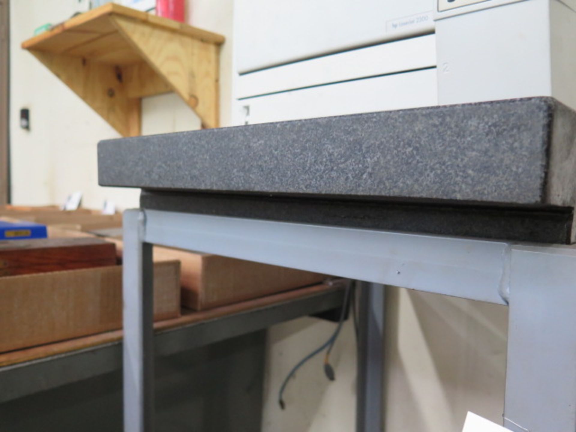 18" x 24" x 4" 2-Ledge Granite Surface Plate w/ Roll Stand (SOLD AS-IS - NO WARRANTY) - Image 3 of 5