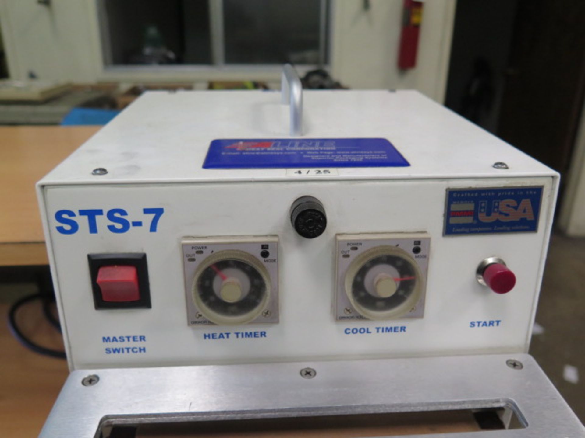 Heat Seal Corp STS-7 7” Impulse Bar Sealer w/ Rolling Table (SOLD AS-IS - NO WARRANTY) - Image 7 of 8
