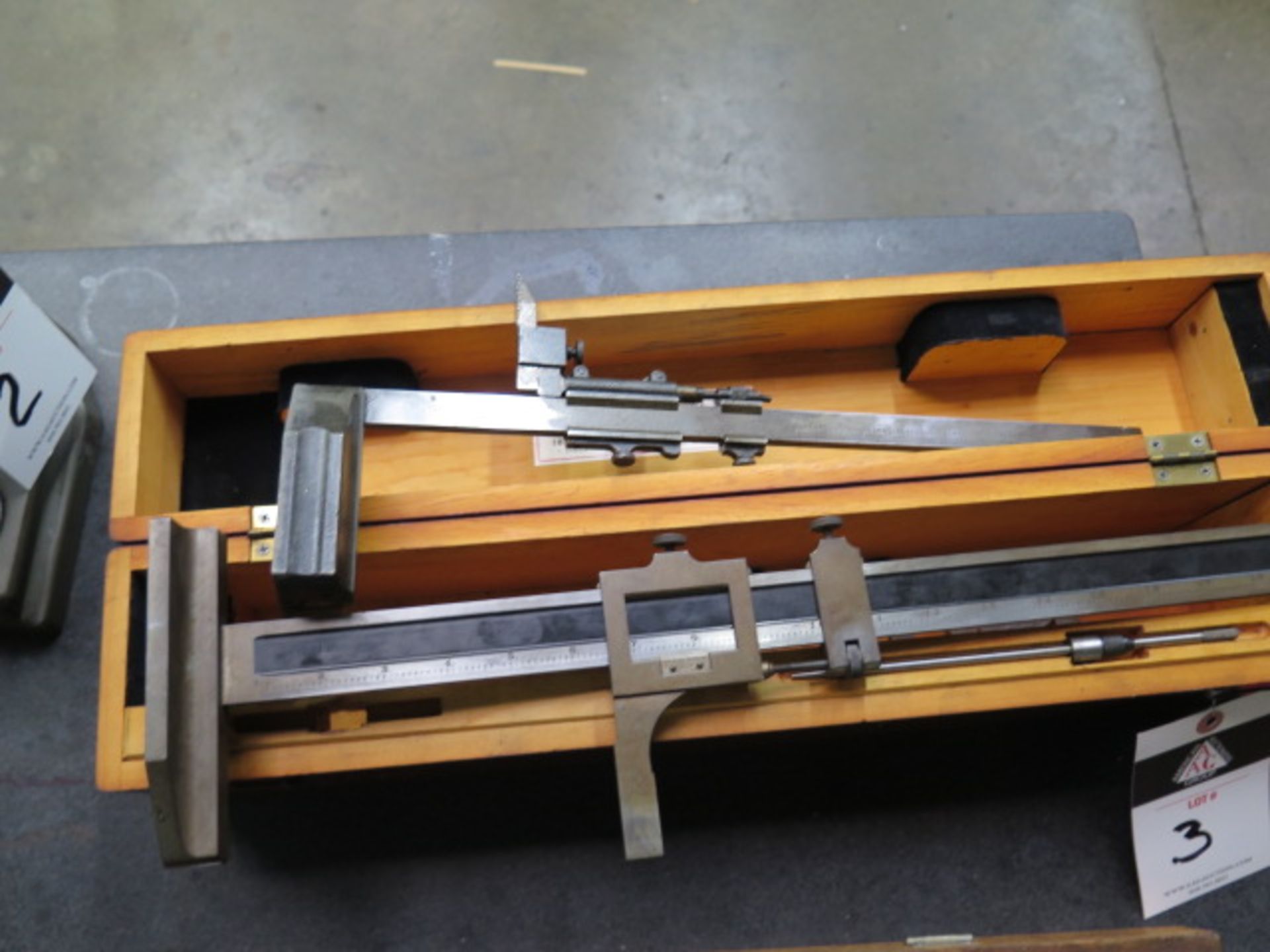 Starrett 18" Vernier Height Gage and 12" Vernier Height Gage (SOLD AS-IS - NO WARRANTY) - Image 3 of 4