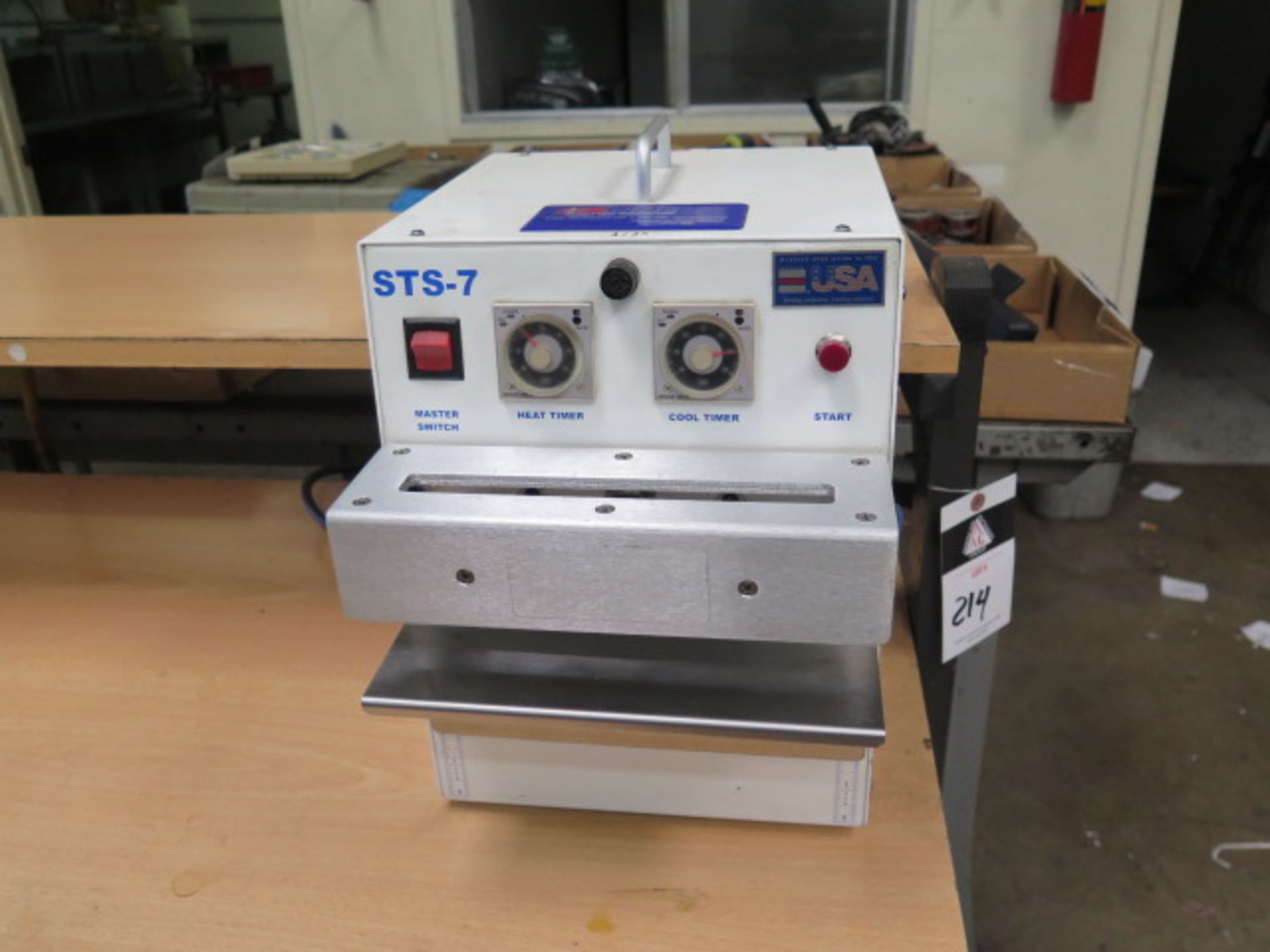 Heat Seal Corp STS-7 7” Impulse Bar Sealer w/ Rolling Table (SOLD AS-IS - NO WARRANTY) - Image 2 of 8