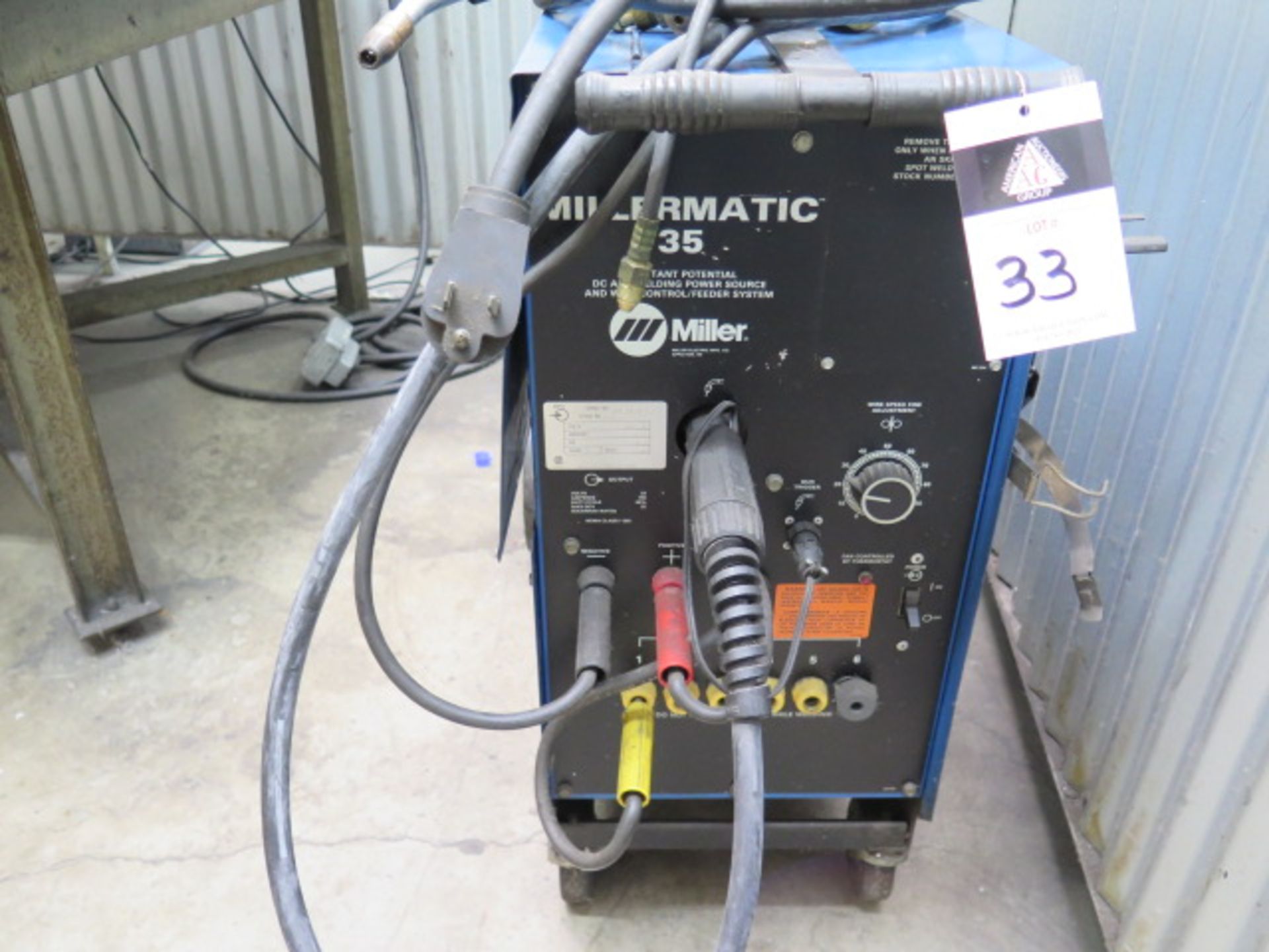 Miller Millermatic 35 CP-DC Arc Welding Power Source s/n JH276096 (SOLD AS-IS - NO WARRANTY)