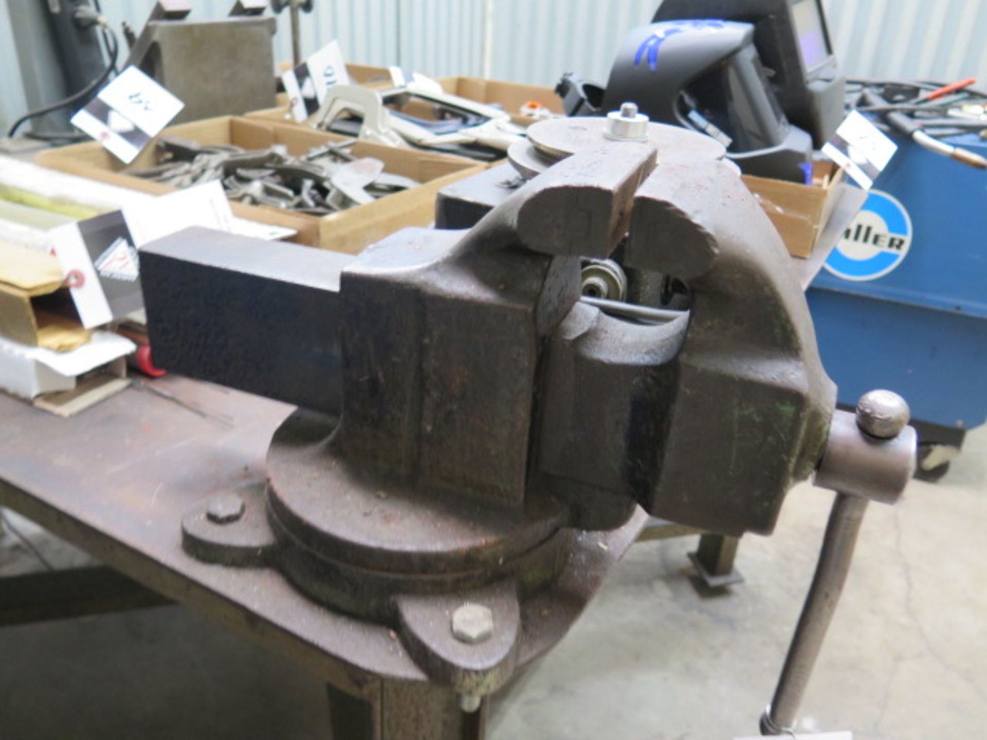 48” x 48” Steel Welding Table w/ Morgan 4” Bench Vise (SOLD AS-IS - NO WARRANTY) - Image 3 of 6