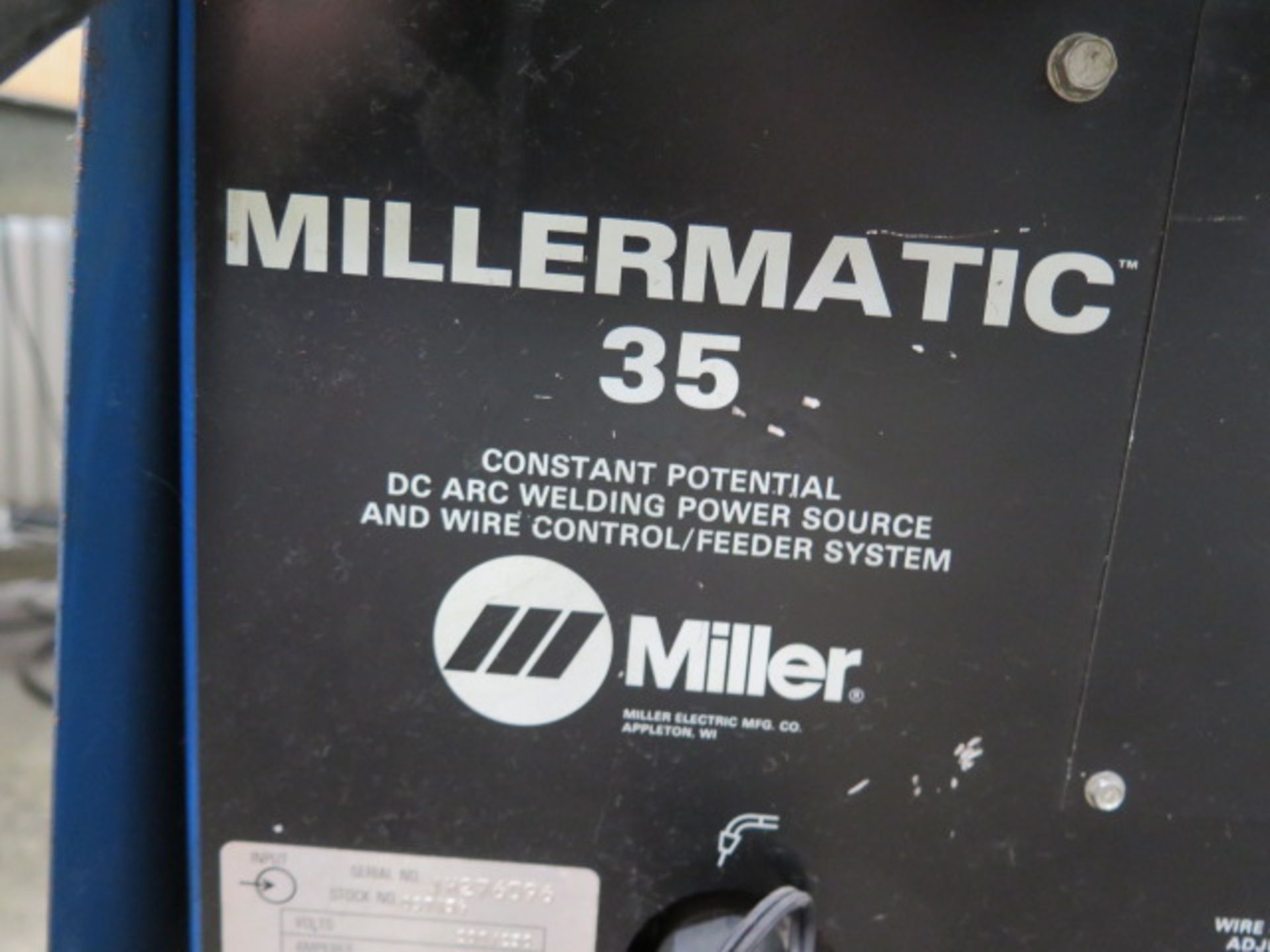 Miller Millermatic 35 CP-DC Arc Welding Power Source s/n JH276096 (SOLD AS-IS - NO WARRANTY) - Image 6 of 6