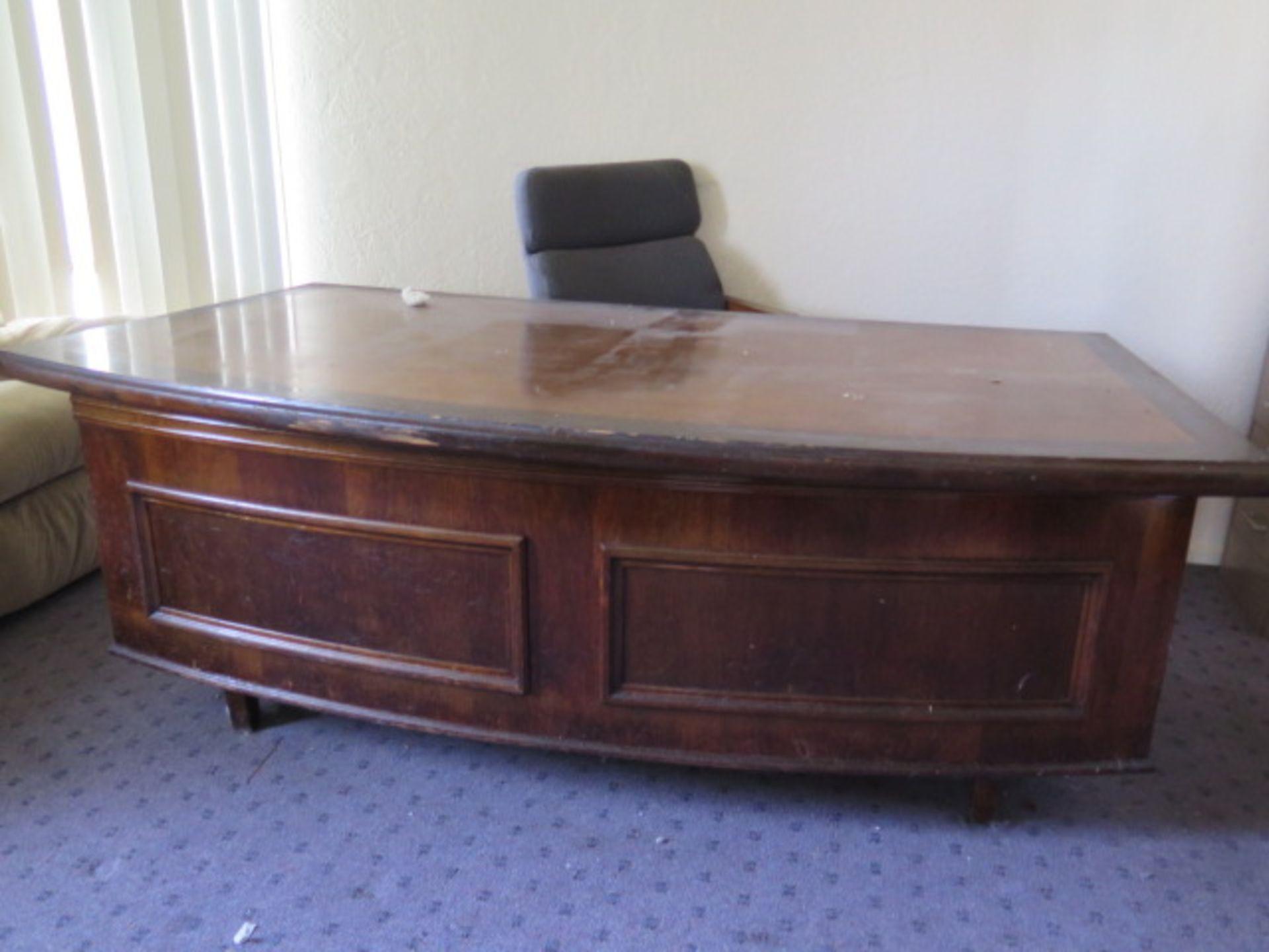 Desk, Credenza, Chairs (SOLD AS-IS - NO WARRANTY)