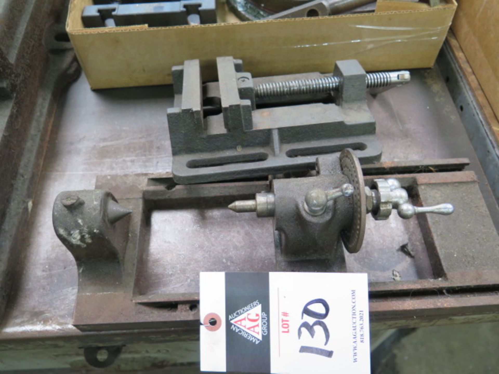 6" x 8" Bench Center and 4" Machine Vise (SOLD AS-IS - NO WARRANTY)