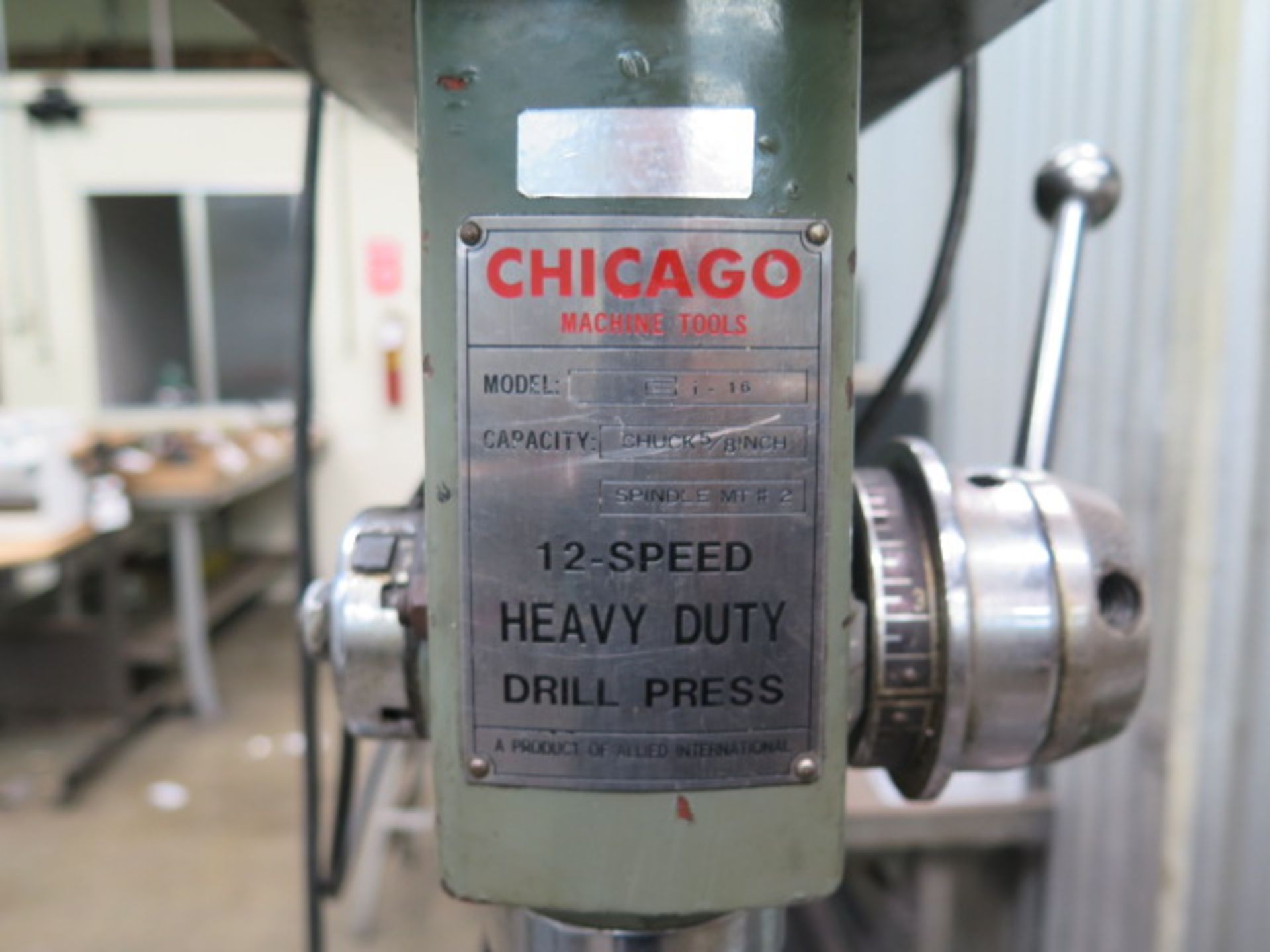 Chicago 12-Speed Bench Model Drill Press w/ Cart (SOLD AS-IS - NO WARRANTY) - Image 6 of 6