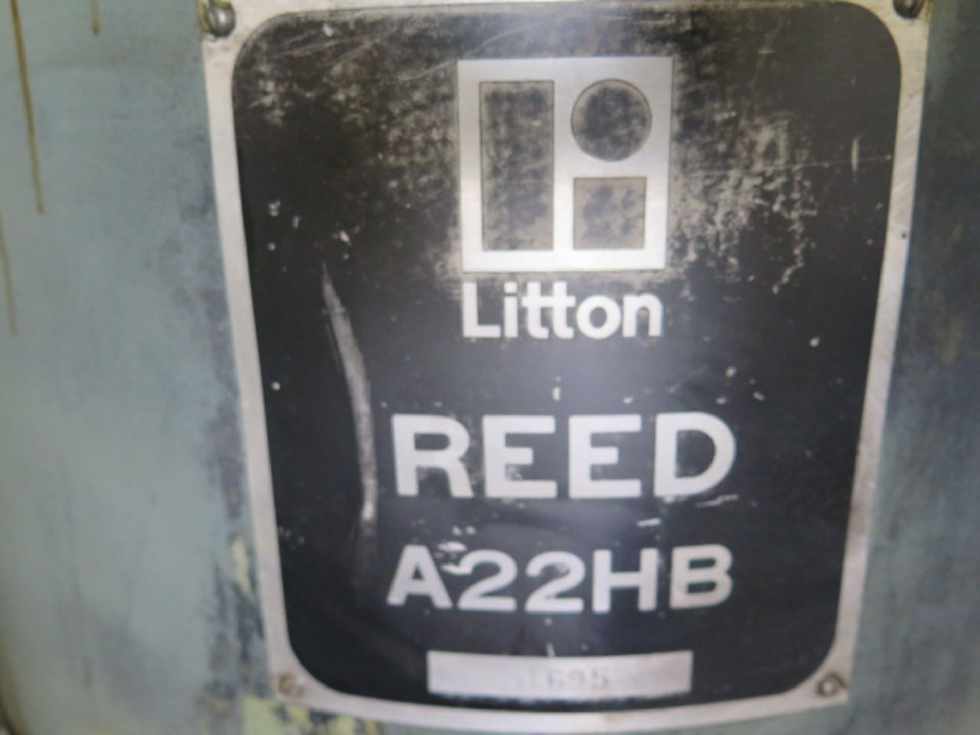 Reed A22HB Thread Rolling s/n A22HB-1695 w/ 3 ¼” Max Thread Diam, 3” Max Thread Length, SOLD AS IS - Image 11 of 11
