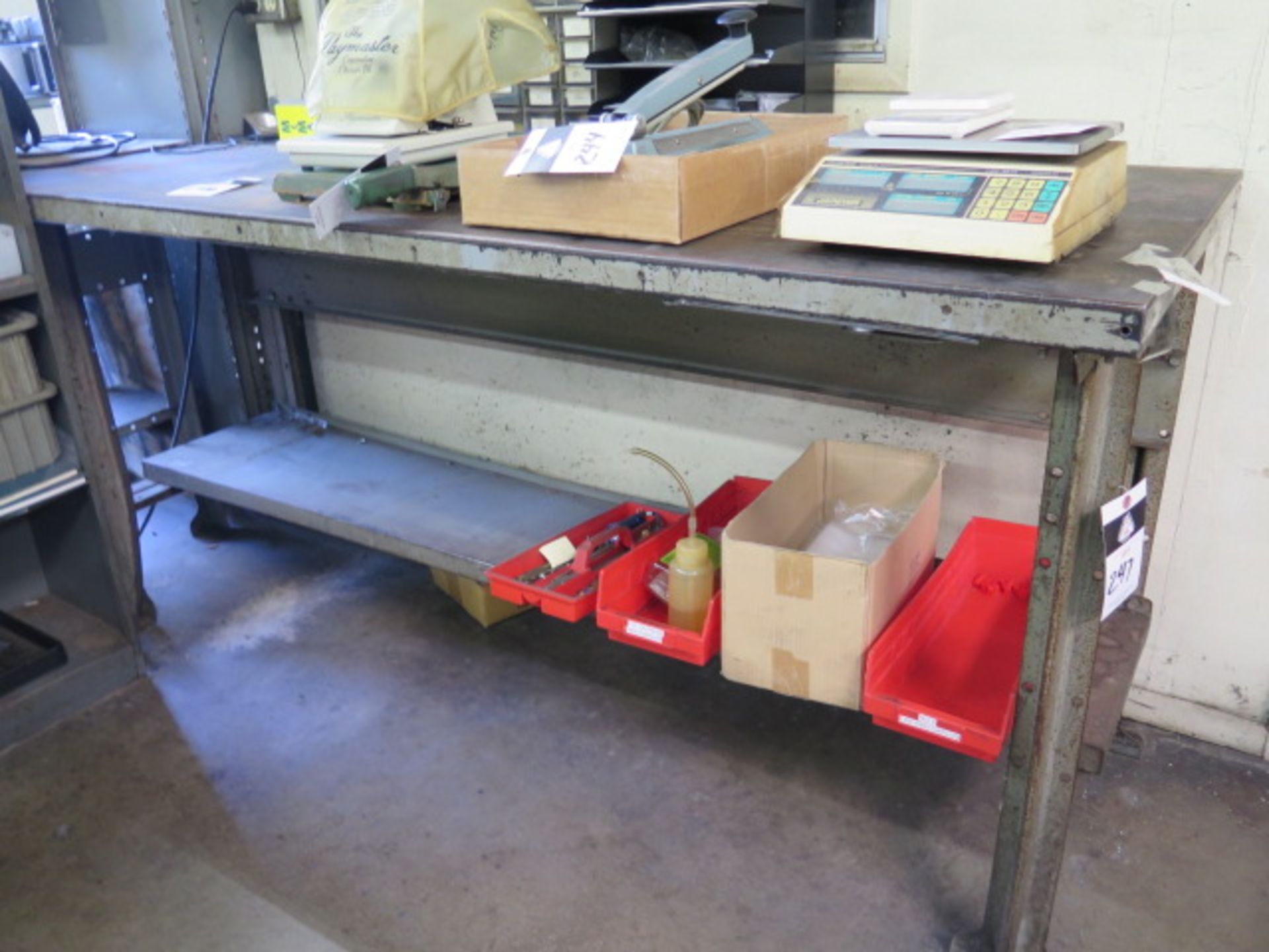 Steel Work Benches (2) and Shelf (SOLD AS-IS - NO WARRANTY) - Image 2 of 2