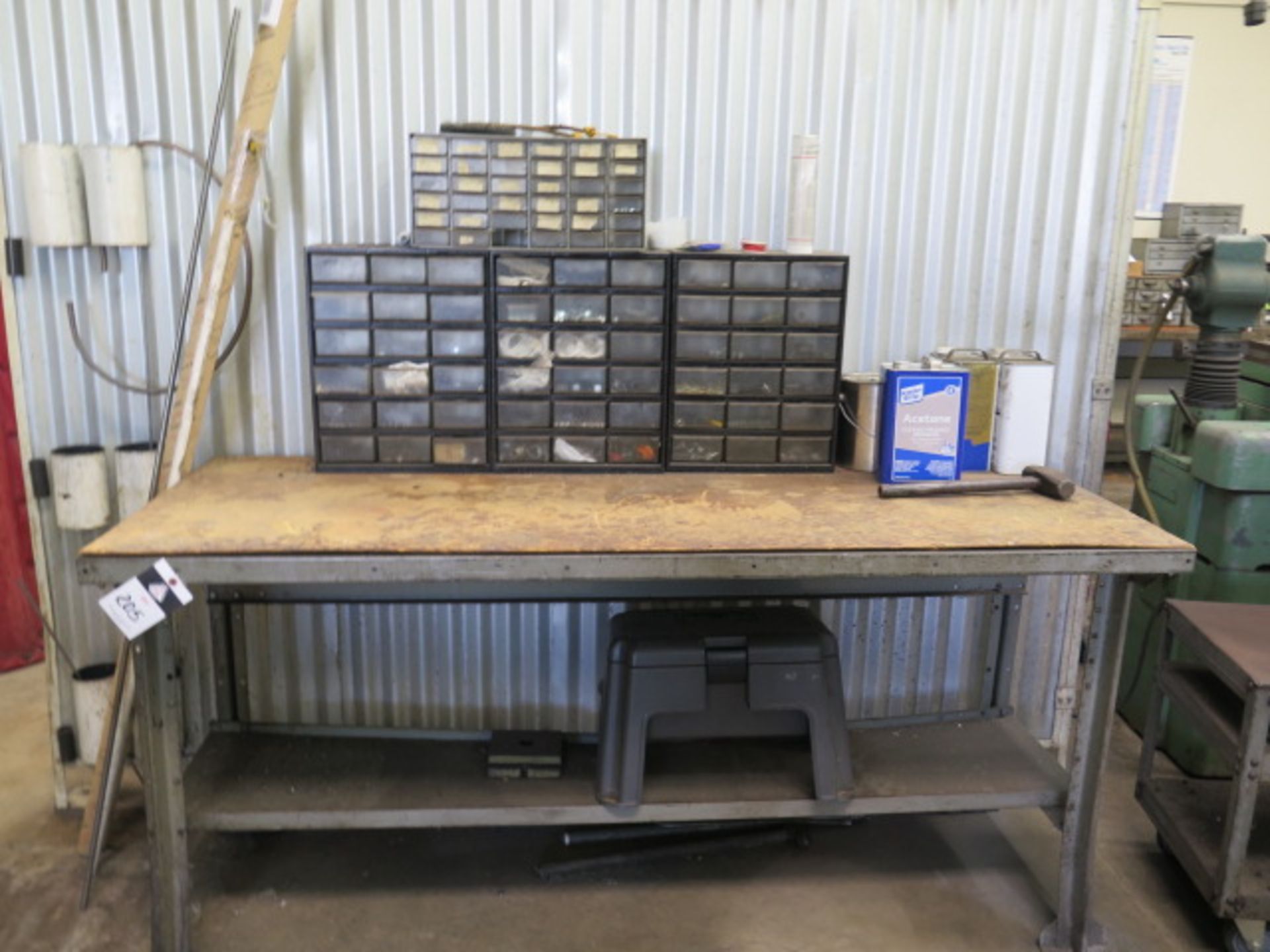 Work Bench w/ Hardware Cabinets and Hardware (SOLD AS-IS - NO WARRANTY)