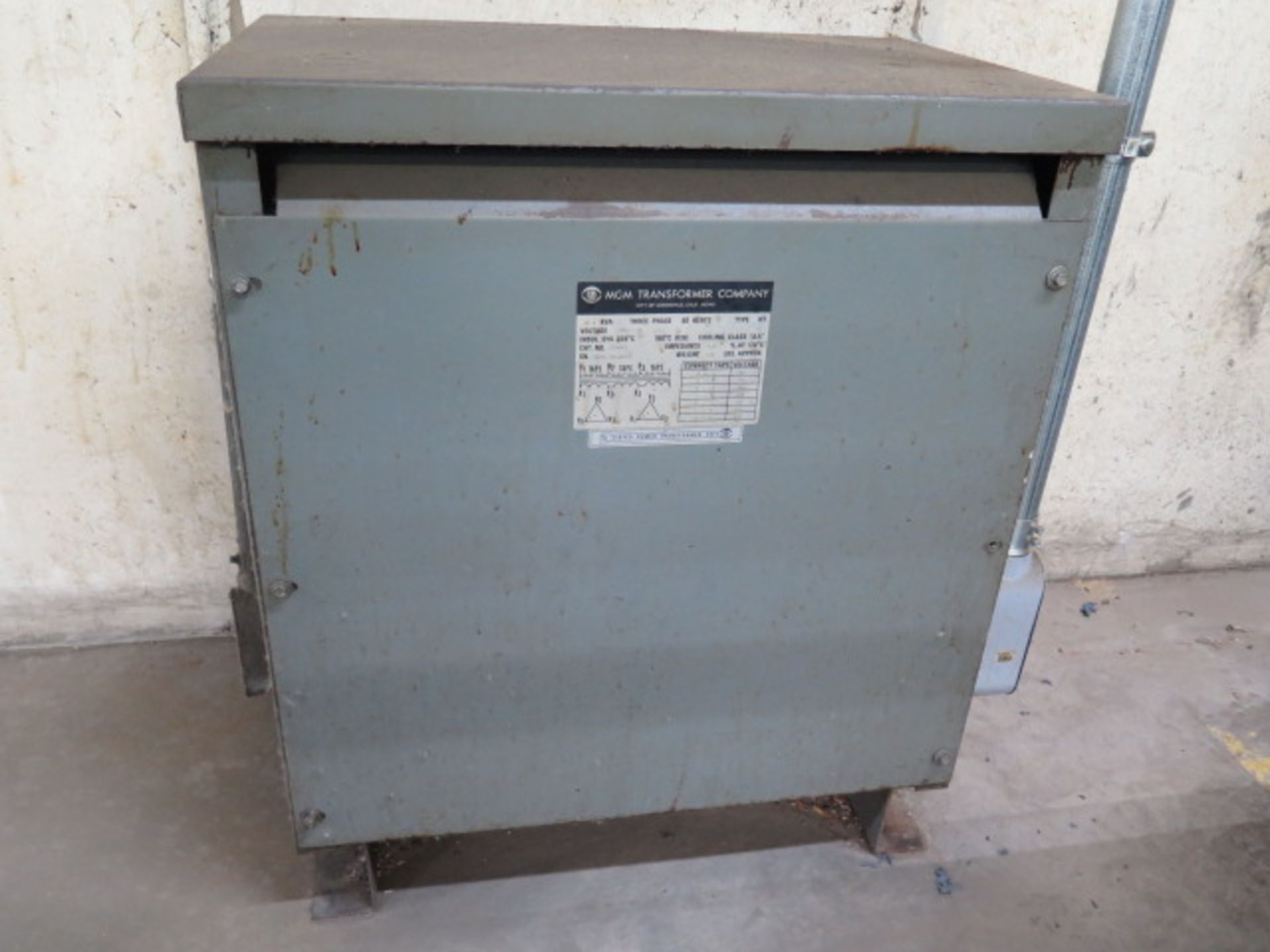 MGM 37.5kVA Transformer 480-240 (SOLD AS-IS - NO WARRANTY)