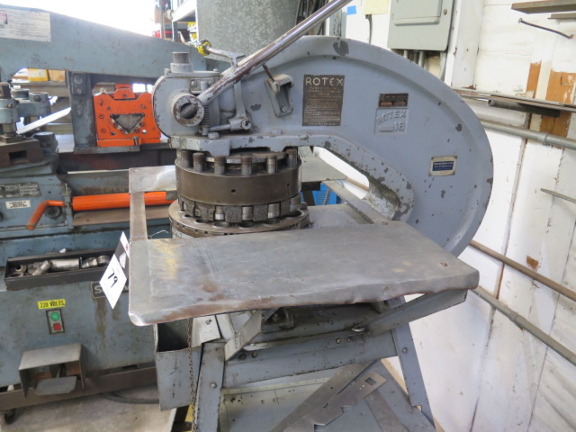 Rotex mdl 18A56 18-Station Turret Punch Press s/n 11980 w/ Rolling Stand (SOLD AS-IS - NO WARRANTY) - Image 7 of 8