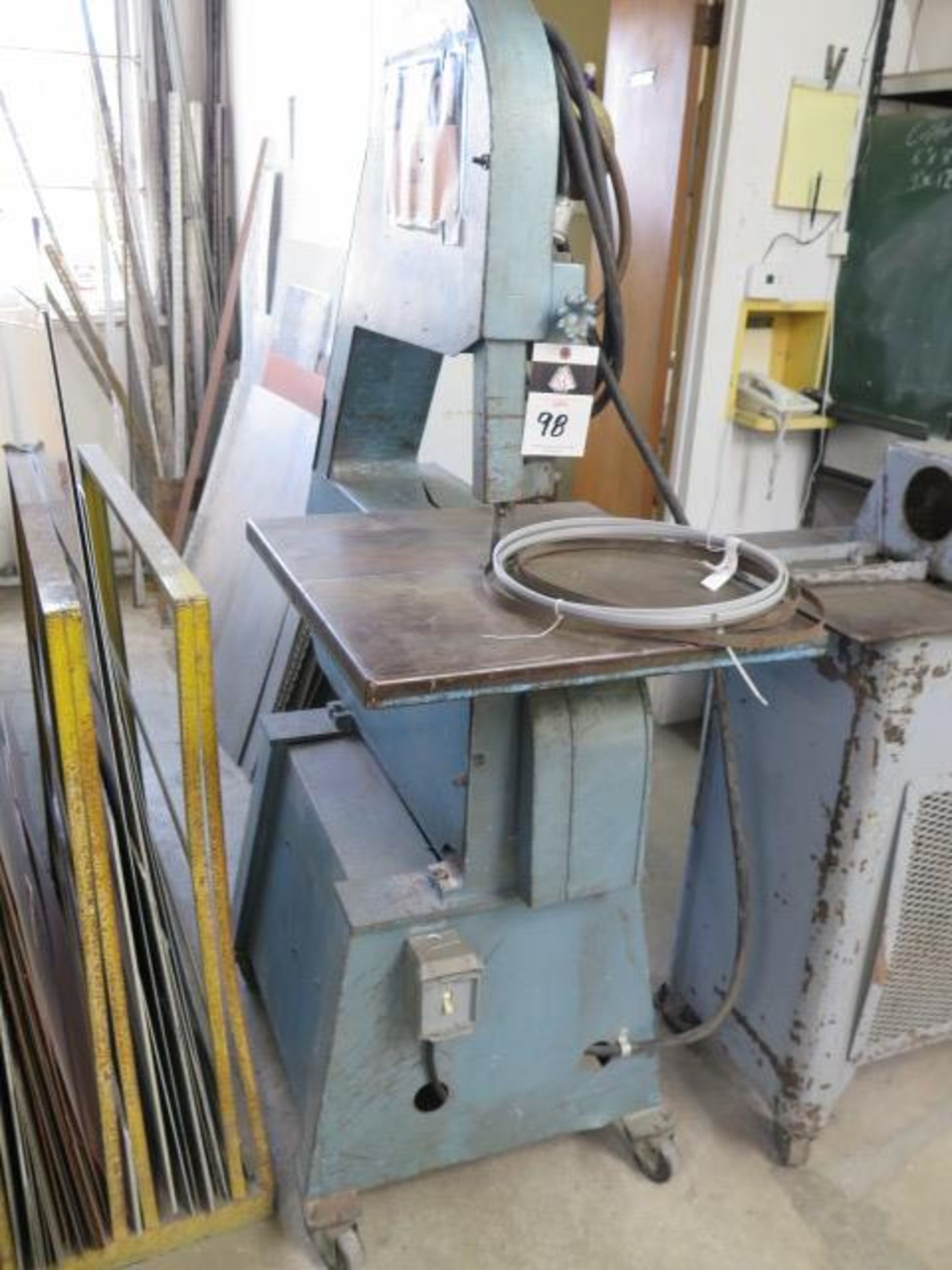 Lockformer mdl. 24S 24” Bett-Mar Vertical Band Saw s/n 5320 w/ 20 ½” x 22” Table, Stand, SOLD AS IS