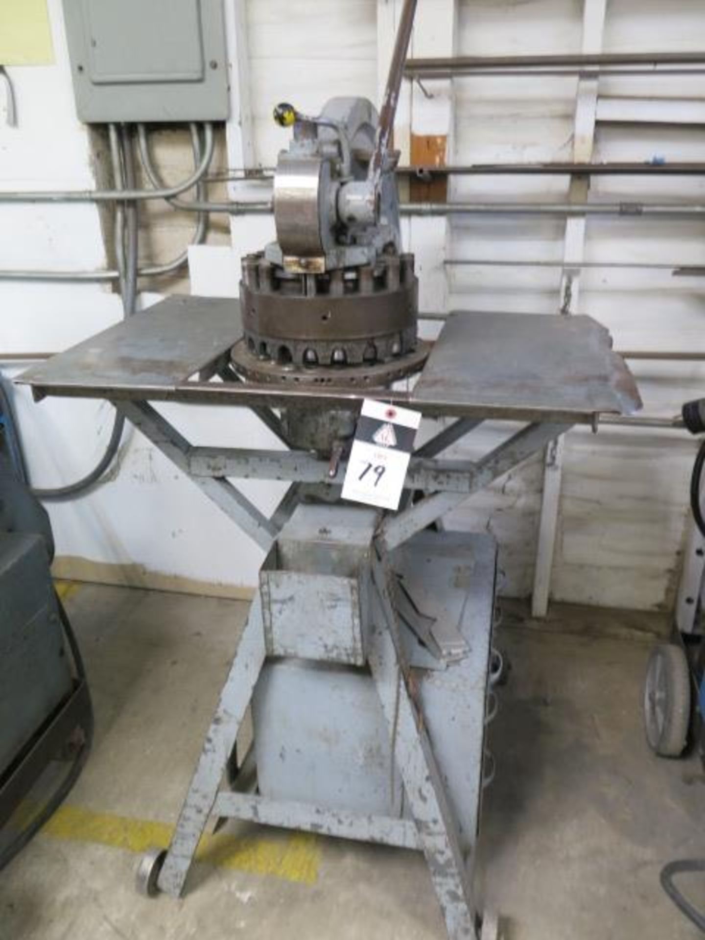 Rotex mdl 18A56 18-Station Turret Punch Press s/n 11980 w/ Rolling Stand (SOLD AS-IS - NO WARRANTY)