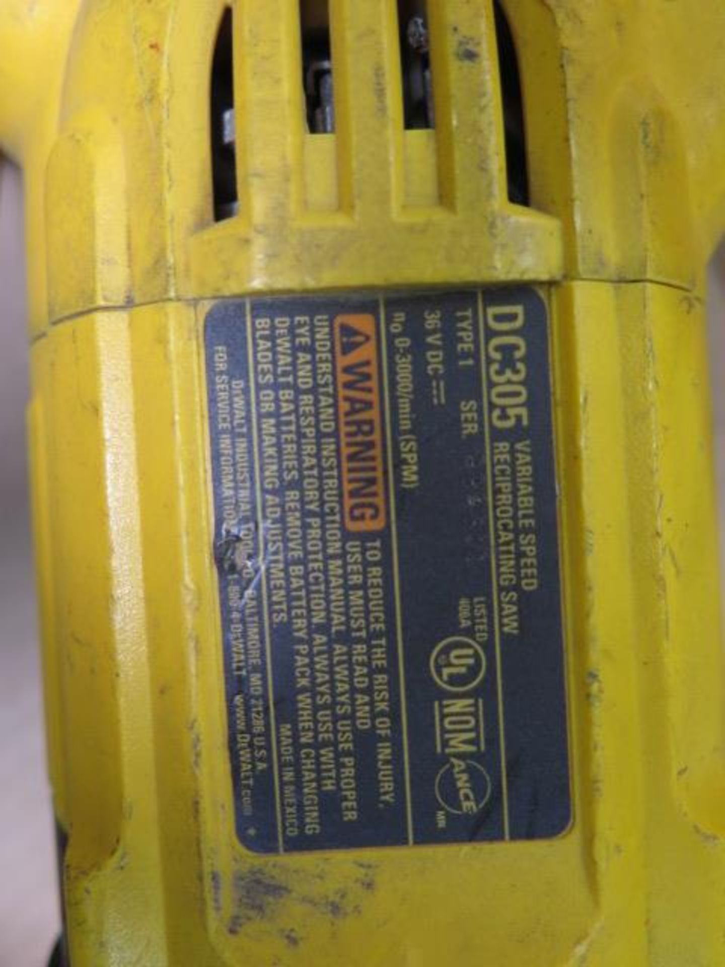 DeWalt DC305 36Volt Recipricating Saw (SOLD AS-IS - NO WARRANTY) - Image 5 of 5