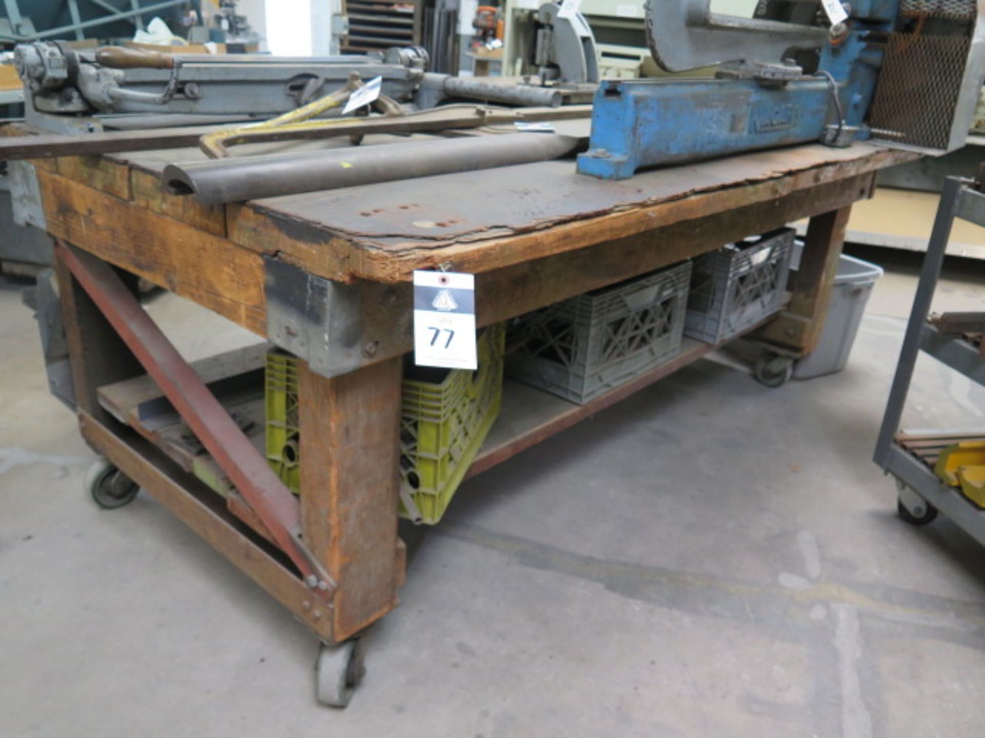 Heavy Duty Rolling Table (SOLD AS-IS - NO WARRANTY)