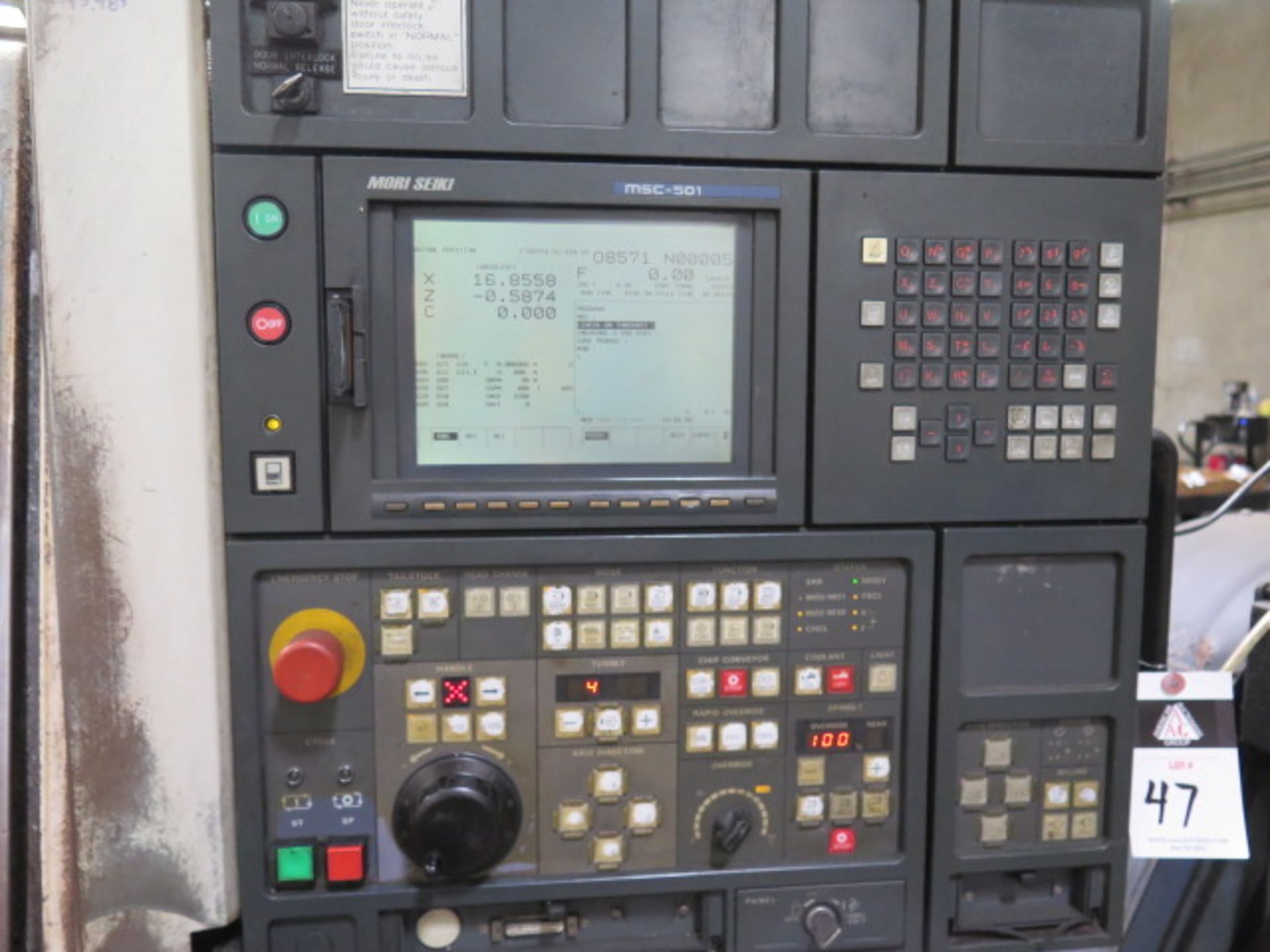 1998 Mori Seiki SL-250BMC/500 Live Turret CNC Turning Center s/n 1256 w/ MSC-501 Control,SOLD AS IS - Image 10 of 14