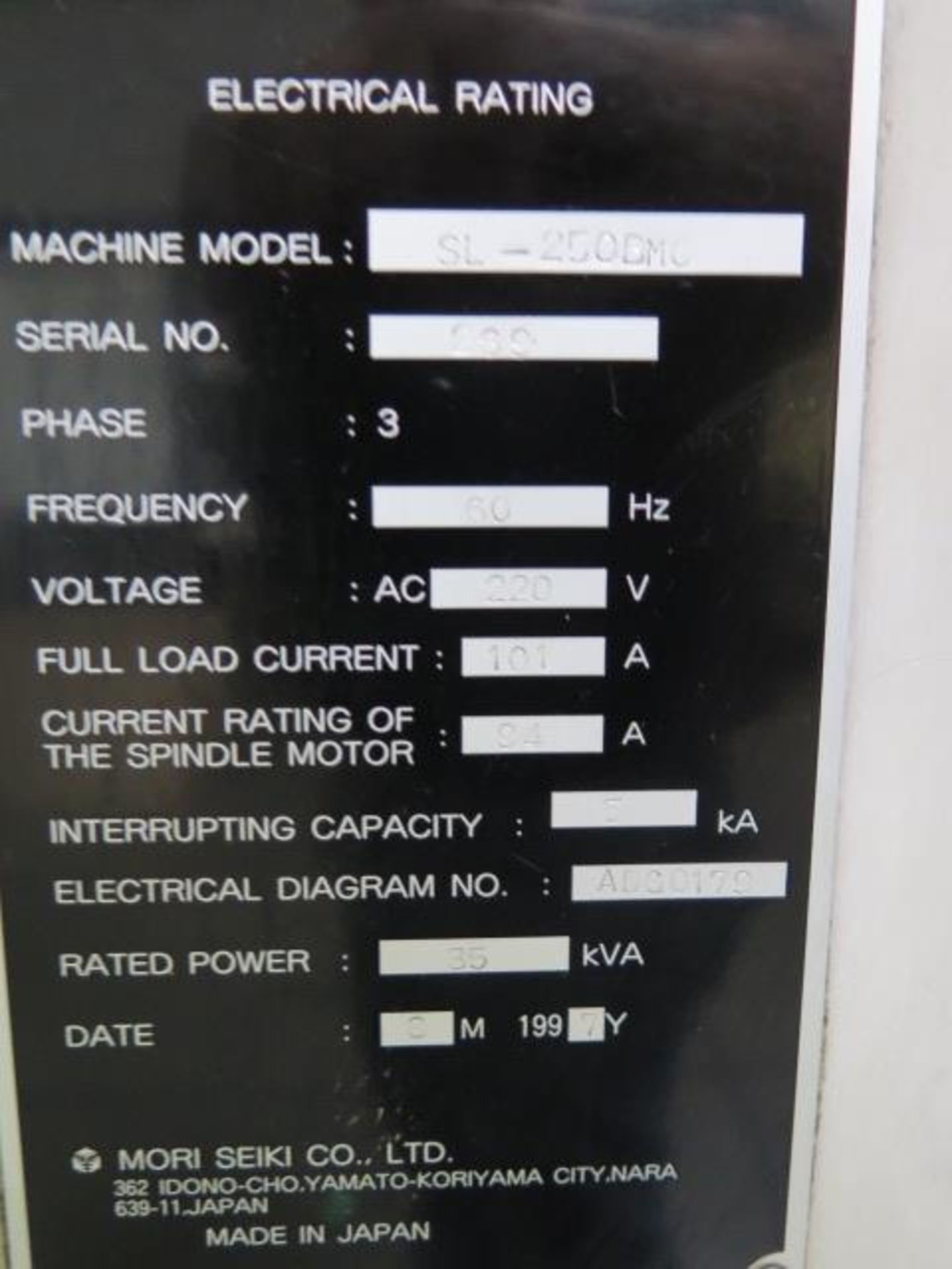 1997 Mori Seiki SL-250BMC Live Turret CNC Turning Center s/n 289 w/ MSC-518 Controls, SOLD AS IS - Image 13 of 13