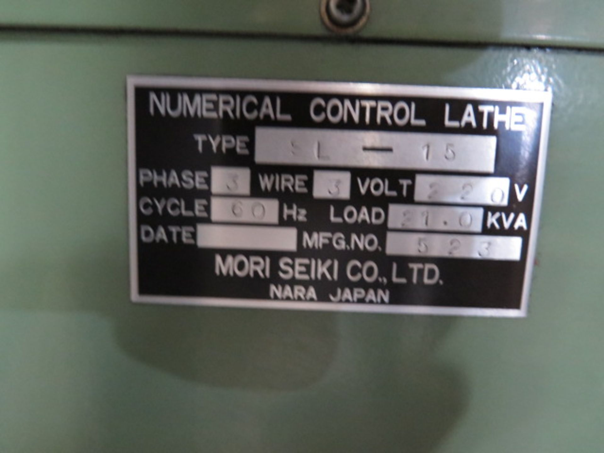 Mori Seiki SL-15 CNC Turning Center s/n 523 w/ Yasnac Controls, 12-Station Turret, SOLD AS IS - Bild 13 aus 13