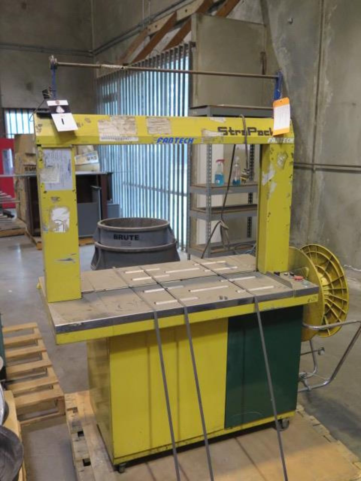 2005 StraPack RQ-8 Automatic Carton Strapping Machine s/n 27218205 (SOLD AS-IS - NO WARRANTY)