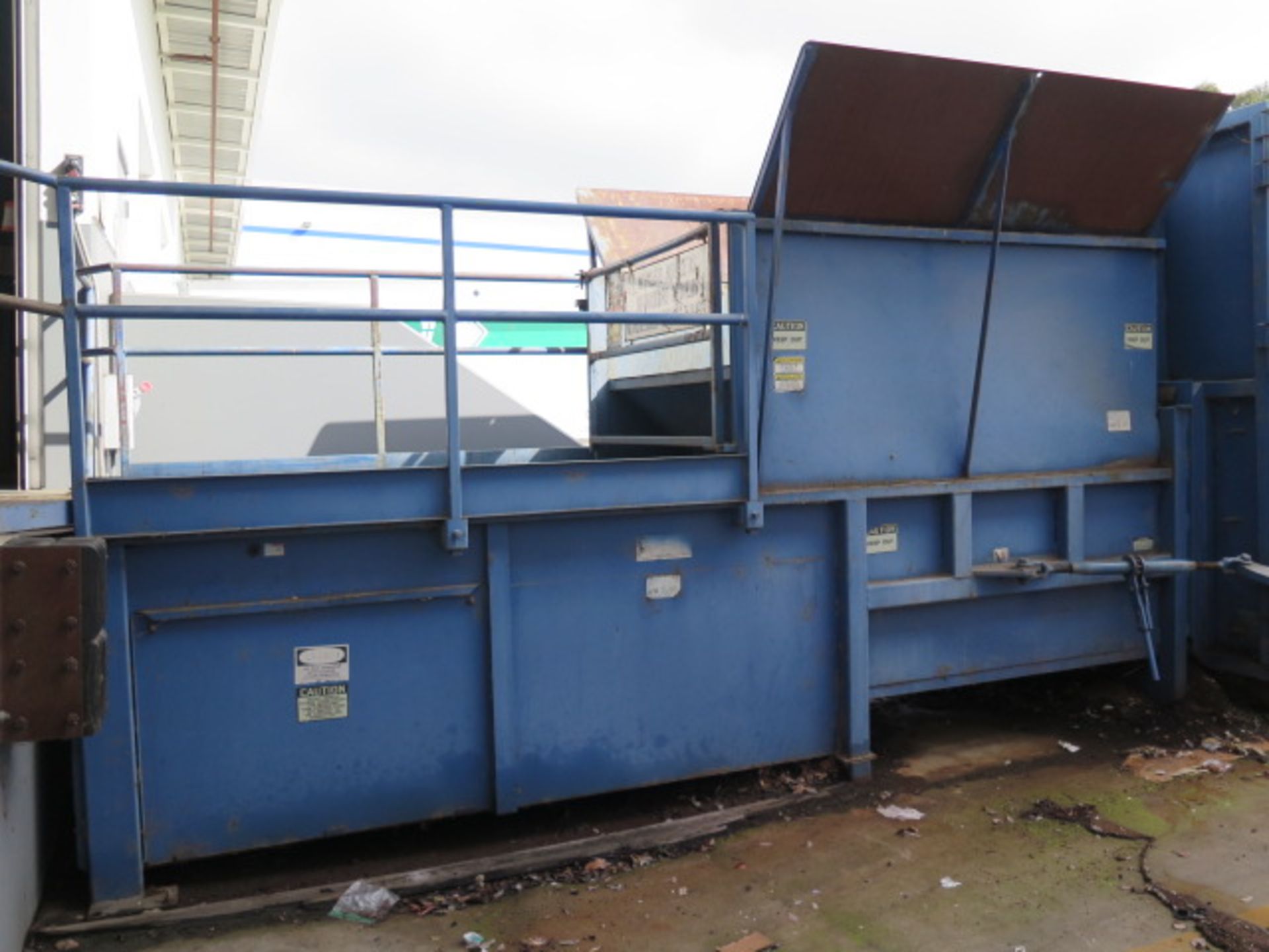 Galbreth Equipment GP350 Hydraulic Trash Compactor s/n SC2095 w/ Dumpster (SOLD AS-IS - NO - Image 3 of 9