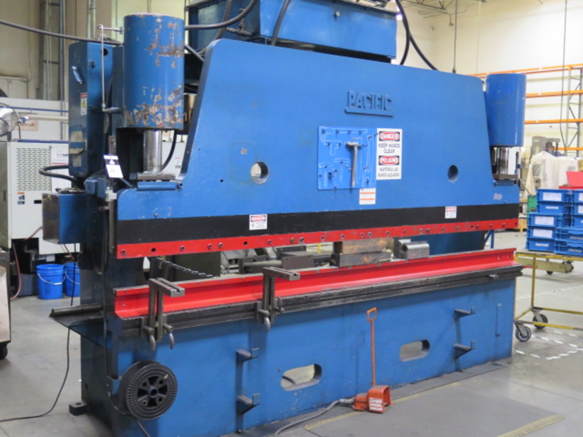 Pacific 100 Ton x 12’ Hyd Press Brake w/ 12’ Bed Length, 6 ¼” Throat, 124 ½” Between, SOLD AS IS - Image 3 of 14