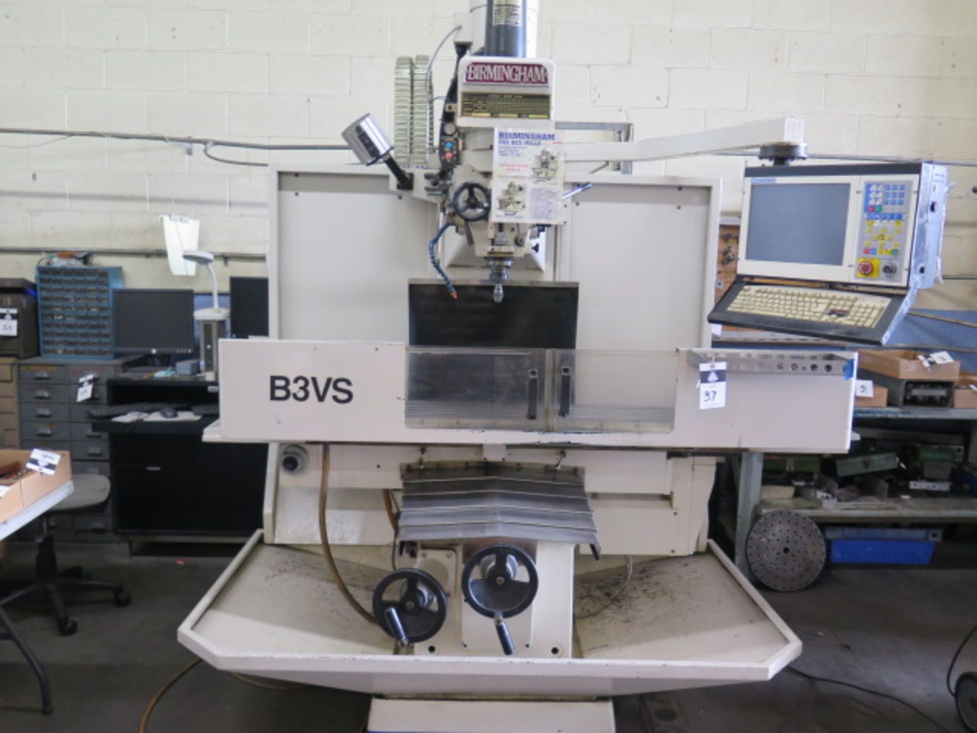 Birmingham BRV-B3VS 2-Axis CNC Mill s/n 011454 w/ Centroid Controls, 40-Taper Spindle, SOLD AS IS