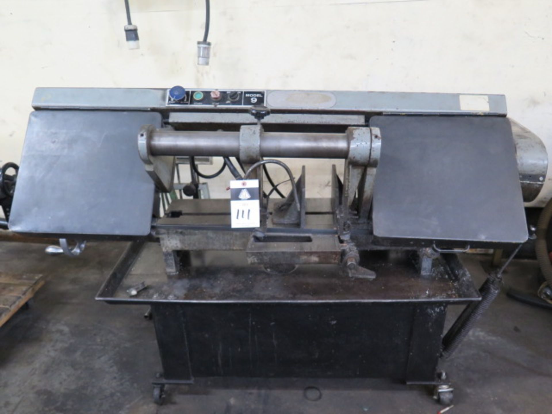 Rutland mdl. 9 9” Horizontal Band Saw w/ Manual Clamping, Work Stop, Rolling Base (SOLD AS-IS - NO