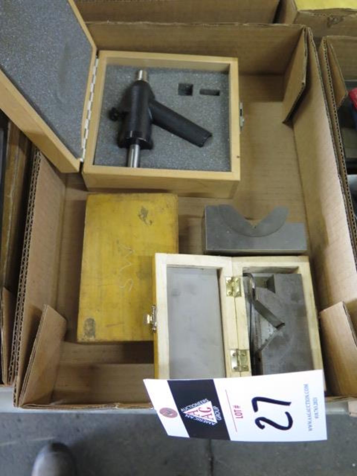 Spotting Scope, (2) Angle Blocks and Planer Gage (SOLD AS-IS - NO WARRANTY)