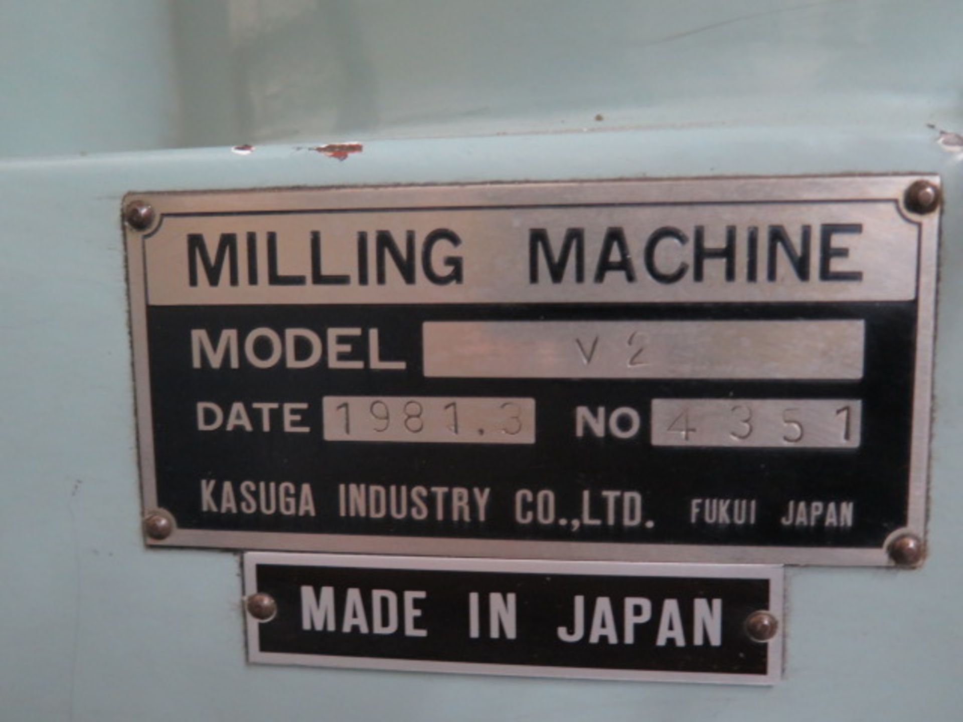 Kasuga V2 Westway Production Machinery Series II 3-Axis CNC Vertical Mill s/n 4351 SOLD AS IS - Image 13 of 13